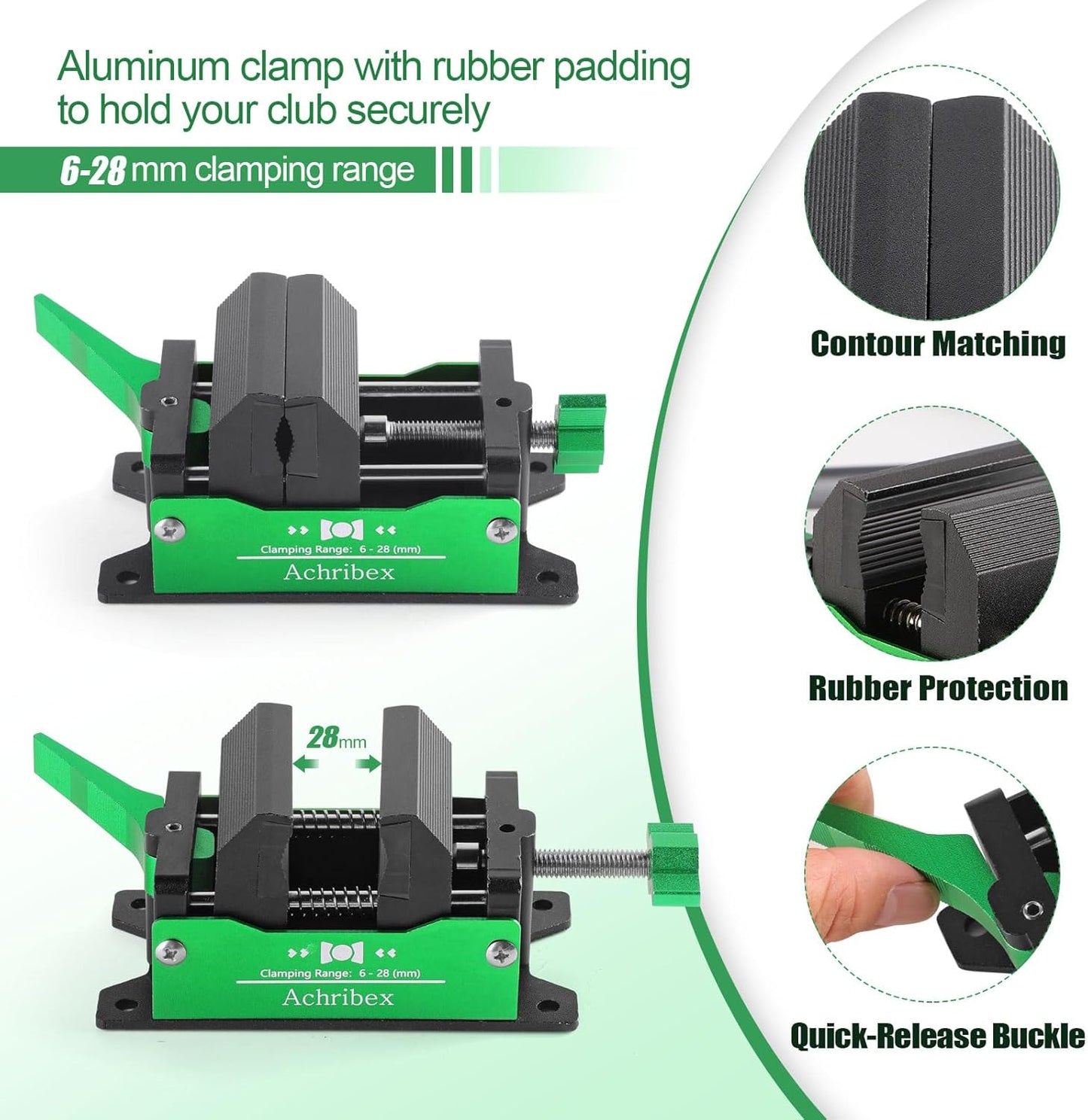 Golf Grip Kit with Grip Removal Tool & Tape - Golf Club Regripping Kit for Easy DIY Installation, Includes Golf Club Vise Clamp & Accessories for Grips Replacement for Golf Regripping Station