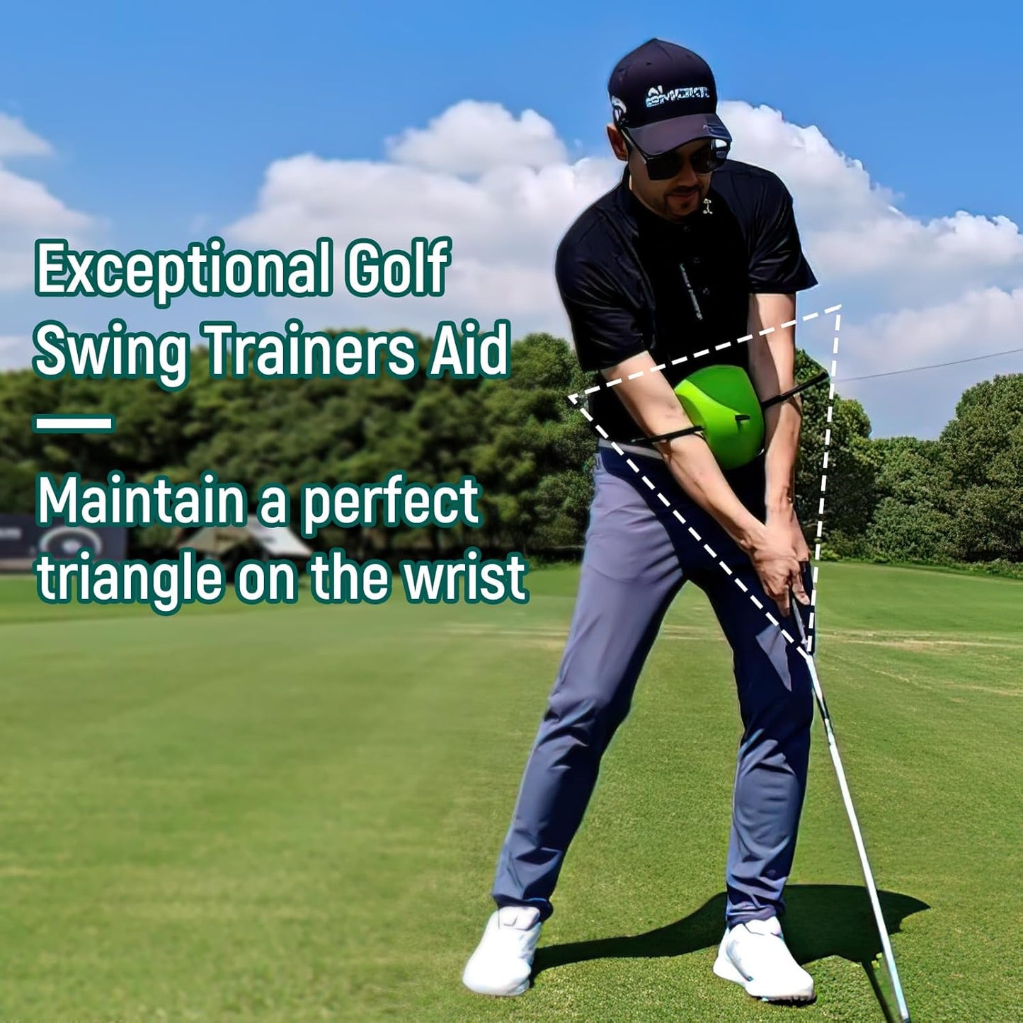 The Connector Golf Training Aid, Golf Swing Trainer for Posture Correction Practice, Golf Swing Training Aid, Golf Training Aids Helps Train Proper Swing Mechanics, Arm Structure
