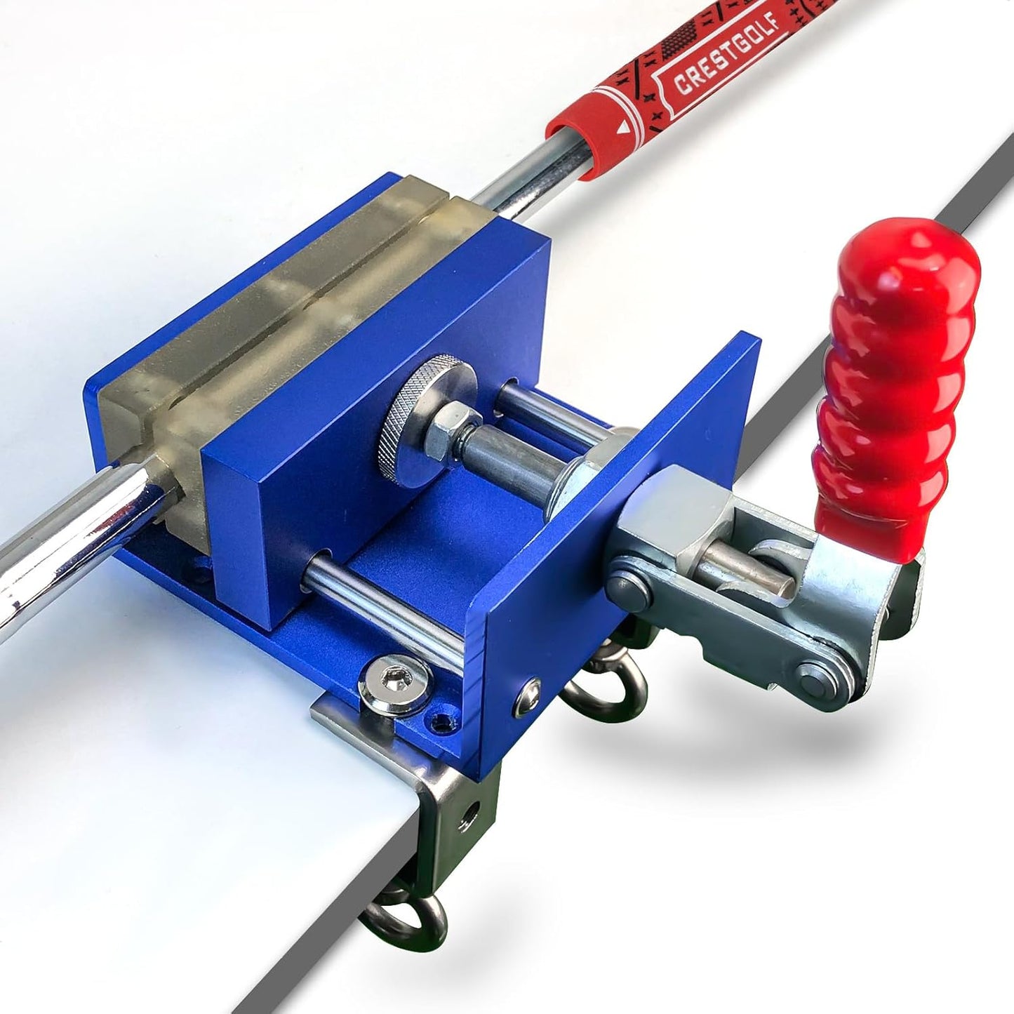 Crestgolf Drill-Free Golf Shaft Clamp, Club Holder Vise, Grip Removal Tool, Grip Replacement Kit