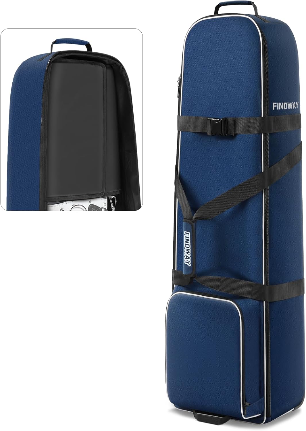 Findway Golf Travel Bag, Golf Travel Bag for Airlines with Wheels, 900D Heavy Duty Polyester Oxford Soft-Sided with Club Protection Liner, Universal Size