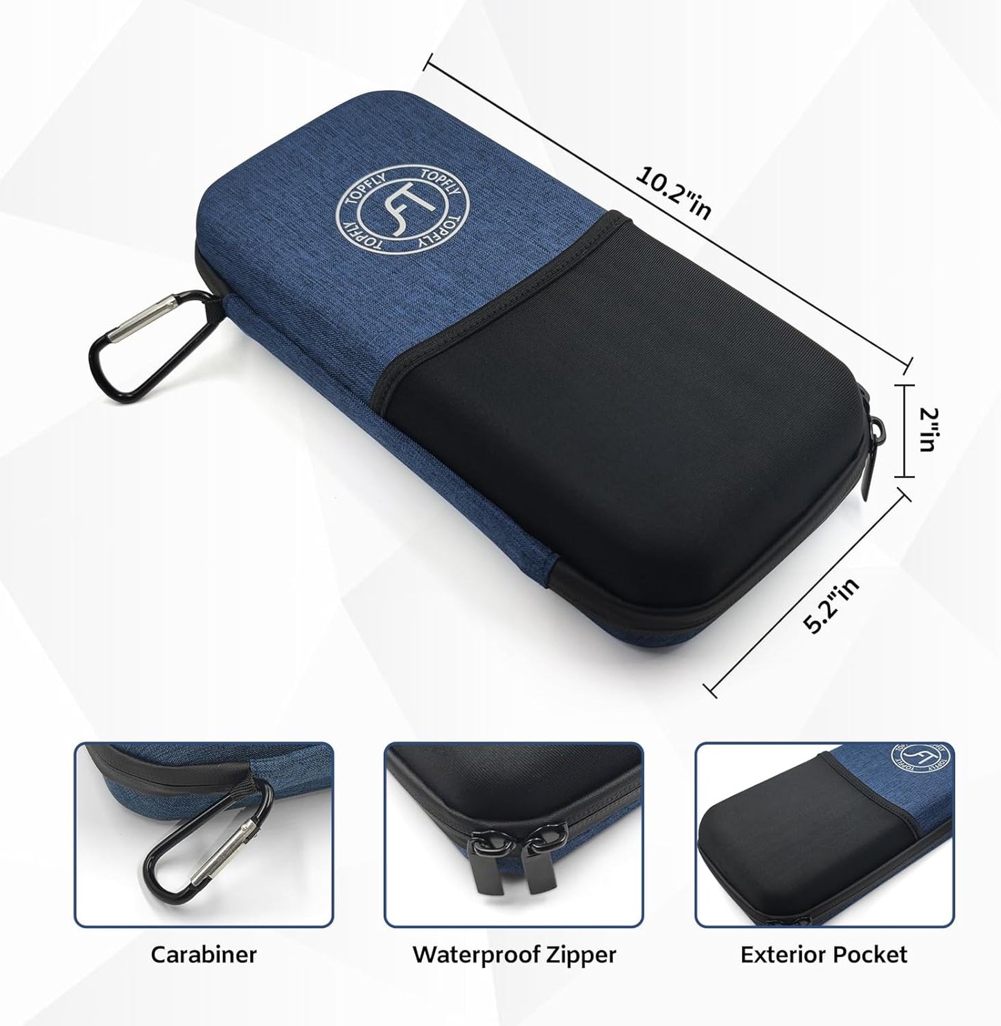 Golf Glove Holder with Removable Golf Glove Shaper, Golf Accessories Organizer Bag for Phone, Tees, Divot Tools & Ball Markers for Men and Women