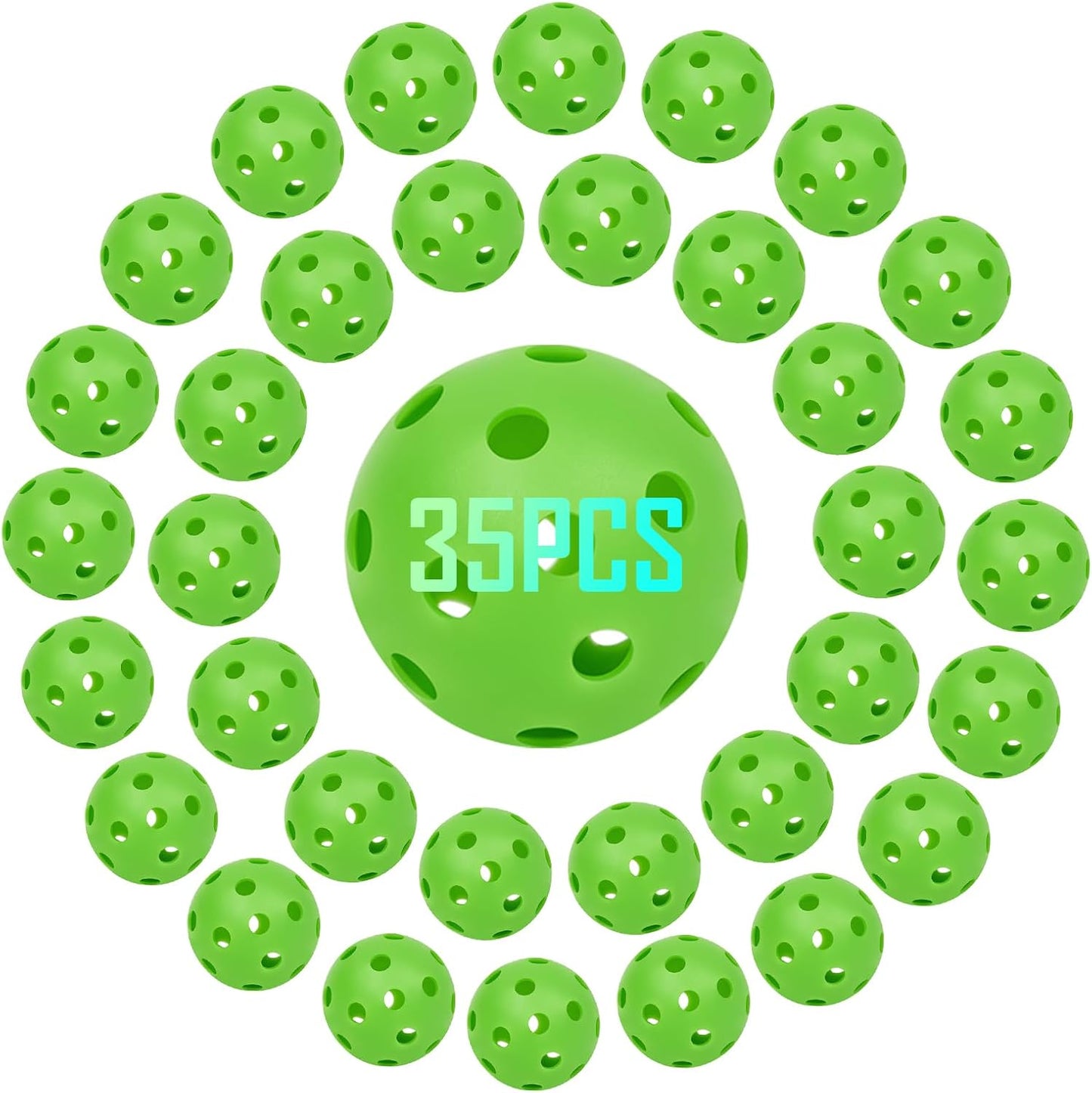 35 Pack Practice Golf Balls Limited Flight Plastic Golf Balls 42mm Practice Golf Balls for Backyard Golf Training Balls for Swing Practice, Airflow Hollow (Multiple Colors)