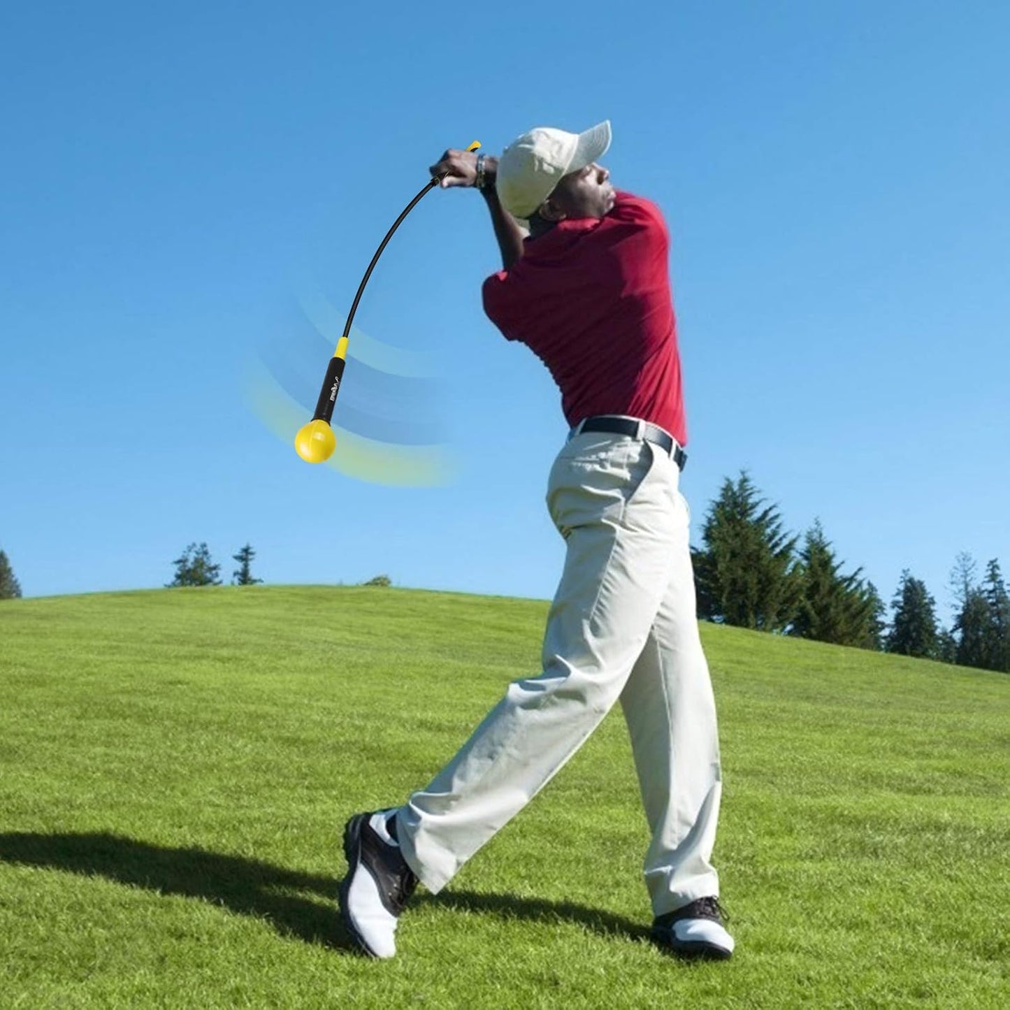 Golf Swing Trainer Aid and Correction for Strength Grip Tempo & Flexibility Training Suit for Indoor Practice Chipping Hitting Golf Accessories