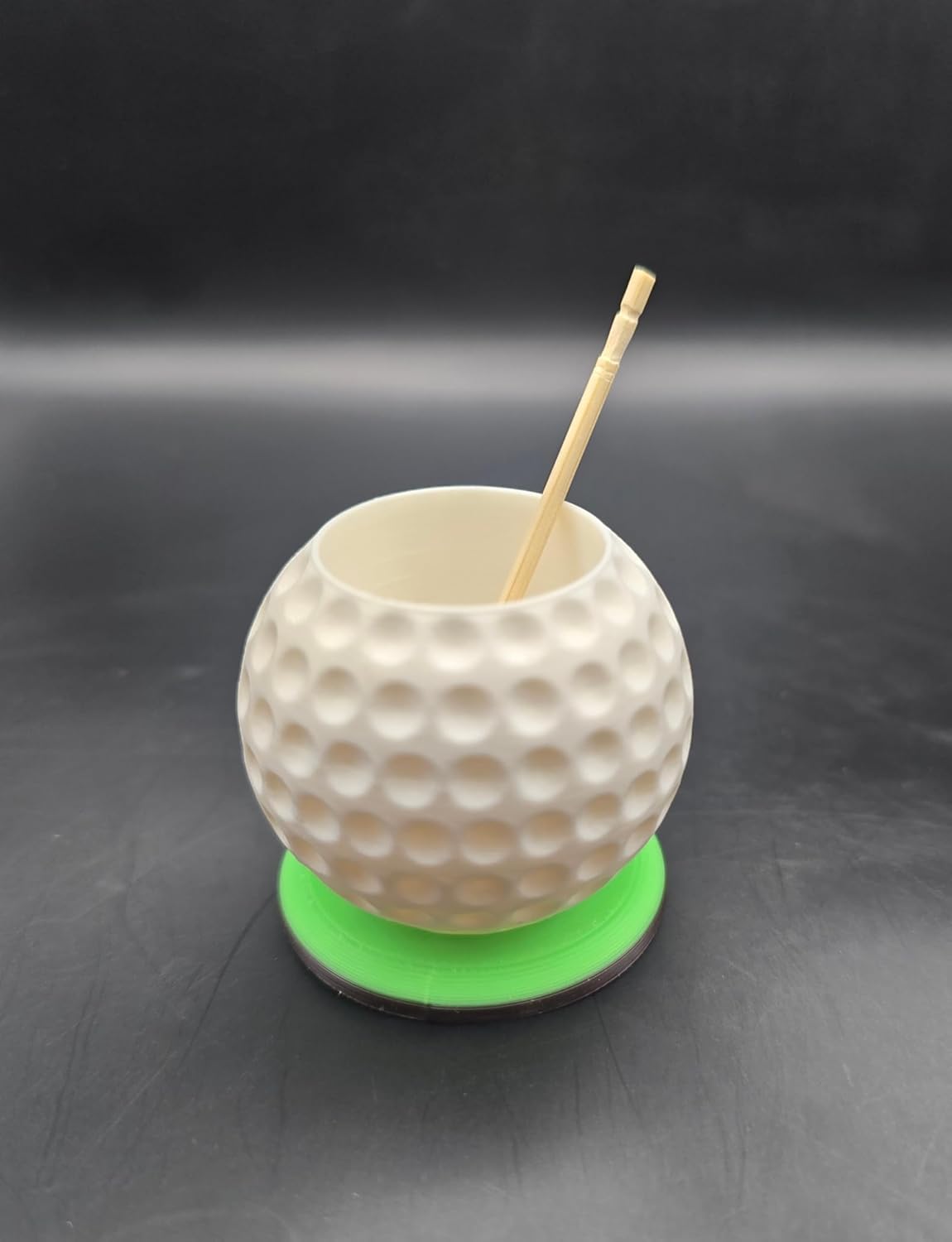 Golf Ball Toothpick Holder, Perfect for dad, the bar or scramble decorations. (Small)