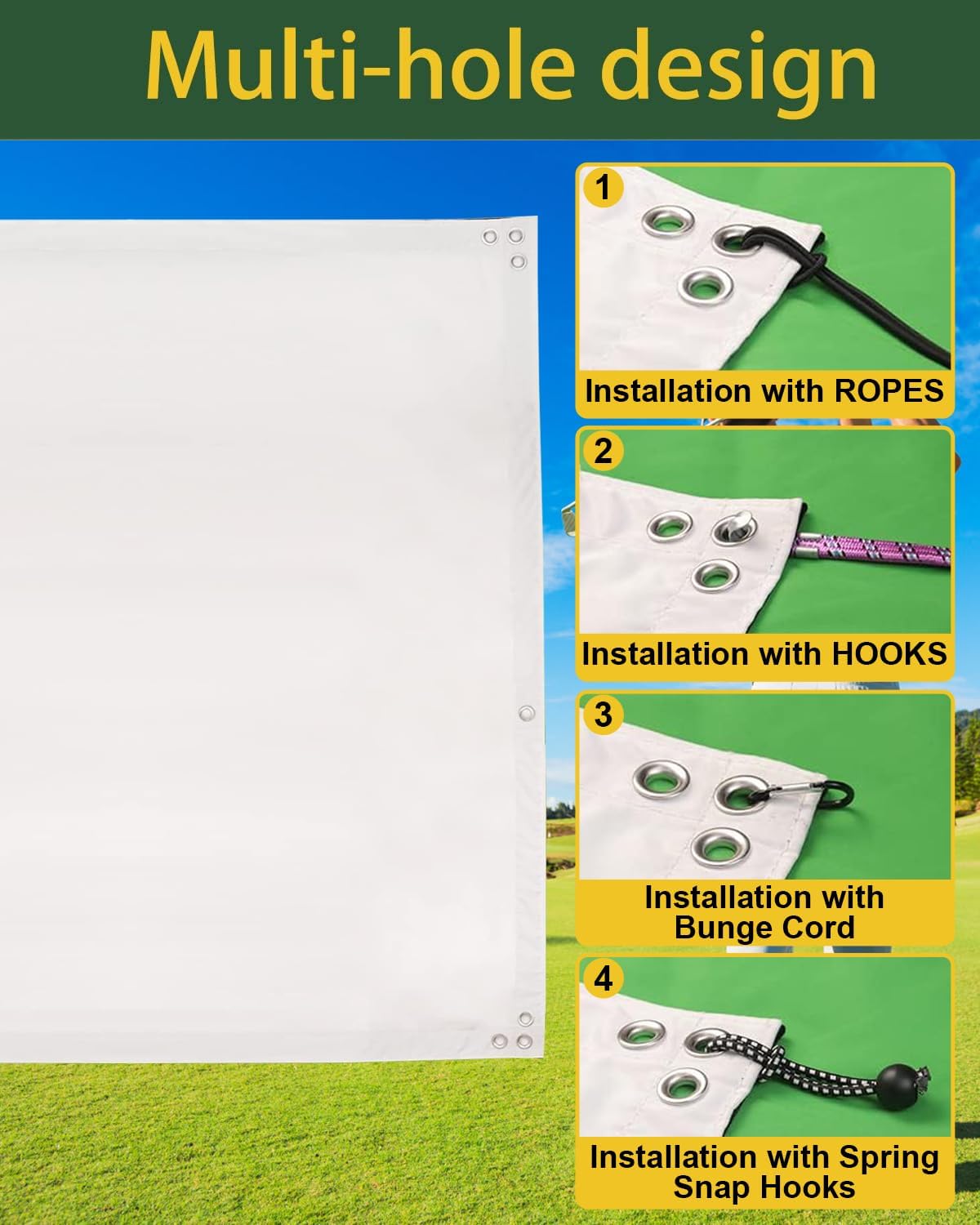 Golf Simulator Impact Screen（118 * 78 98 * 98 118 * 118 118 * 138） for Golf Training, Indoor Golf Simulators, Washable Golf Impact Screen for Golf Practice