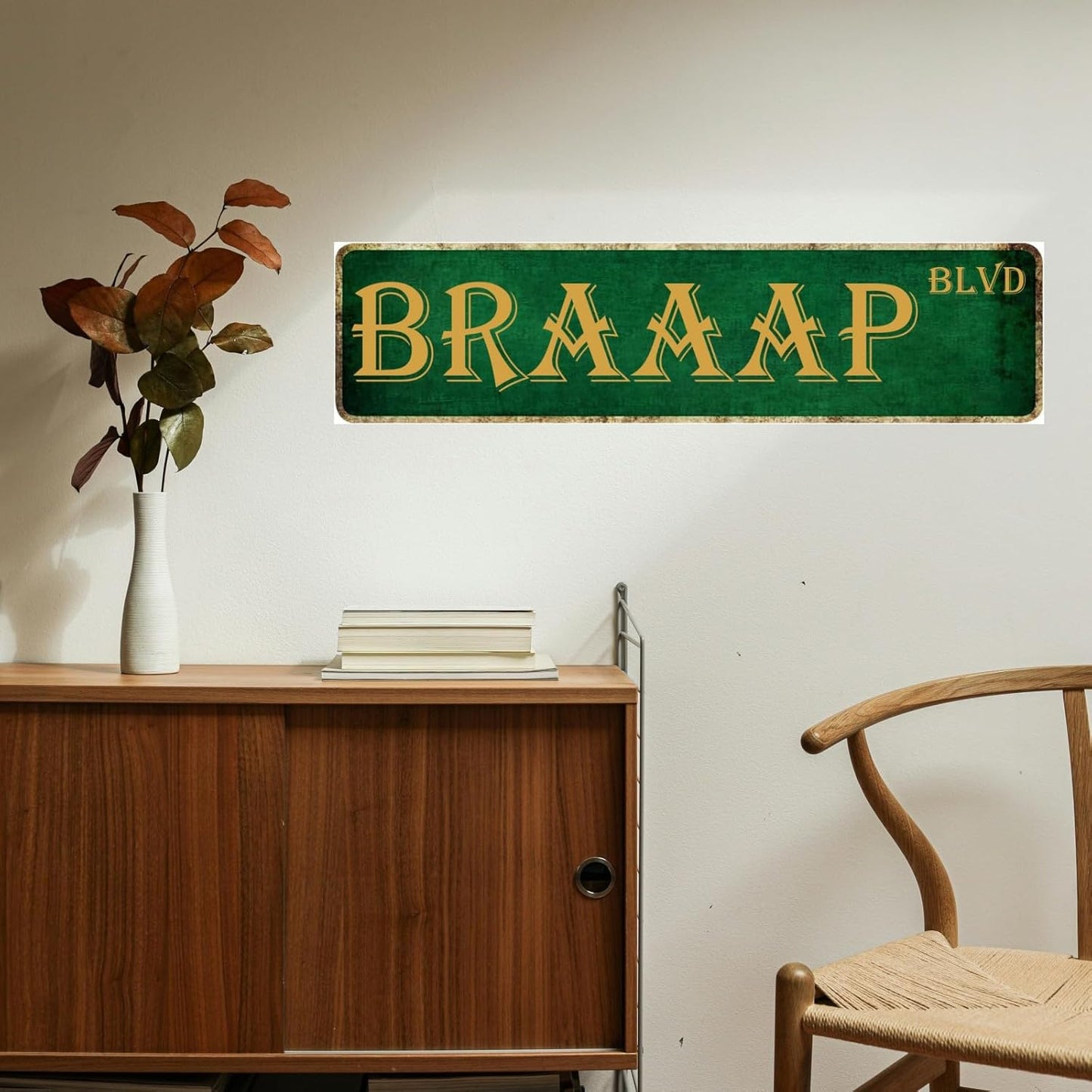 Motorcycle Garage Signs Dirt Bike Accessories Motorcycle Gifts Poster Braaap Blvd Street Metal Sign Racing Gifts For Men Motocross Birthday Decorations Man Cave Decor Wall Art 16x4 Inch