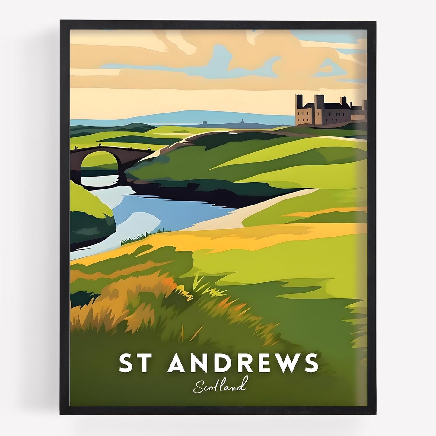 Golf Course Premium Giclee Fine Art Prints - Augusta, Pebble Beach, Pinehurst, Golf Course Posters, Golf Wall Art, Aesthetic Poster for Home Office Decor, Ready to Frame