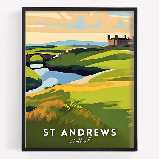 Golf Course Premium Giclee Fine Art Prints - Augusta, Pebble Beach, Pinehurst, Golf Course Posters, Golf Wall Art, Aesthetic Poster for Home Office Decor, Ready to Frame