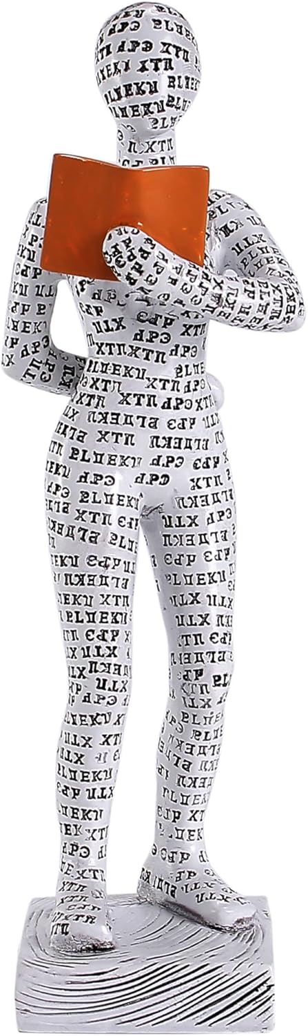 GRAPMKTG Home Decor Pulp Reading Women Thinker Statue Aesthetic Sculpture Room Decor Modern Abstract Decoration on Shelf Table Desk for Living Room Office Bedroom J