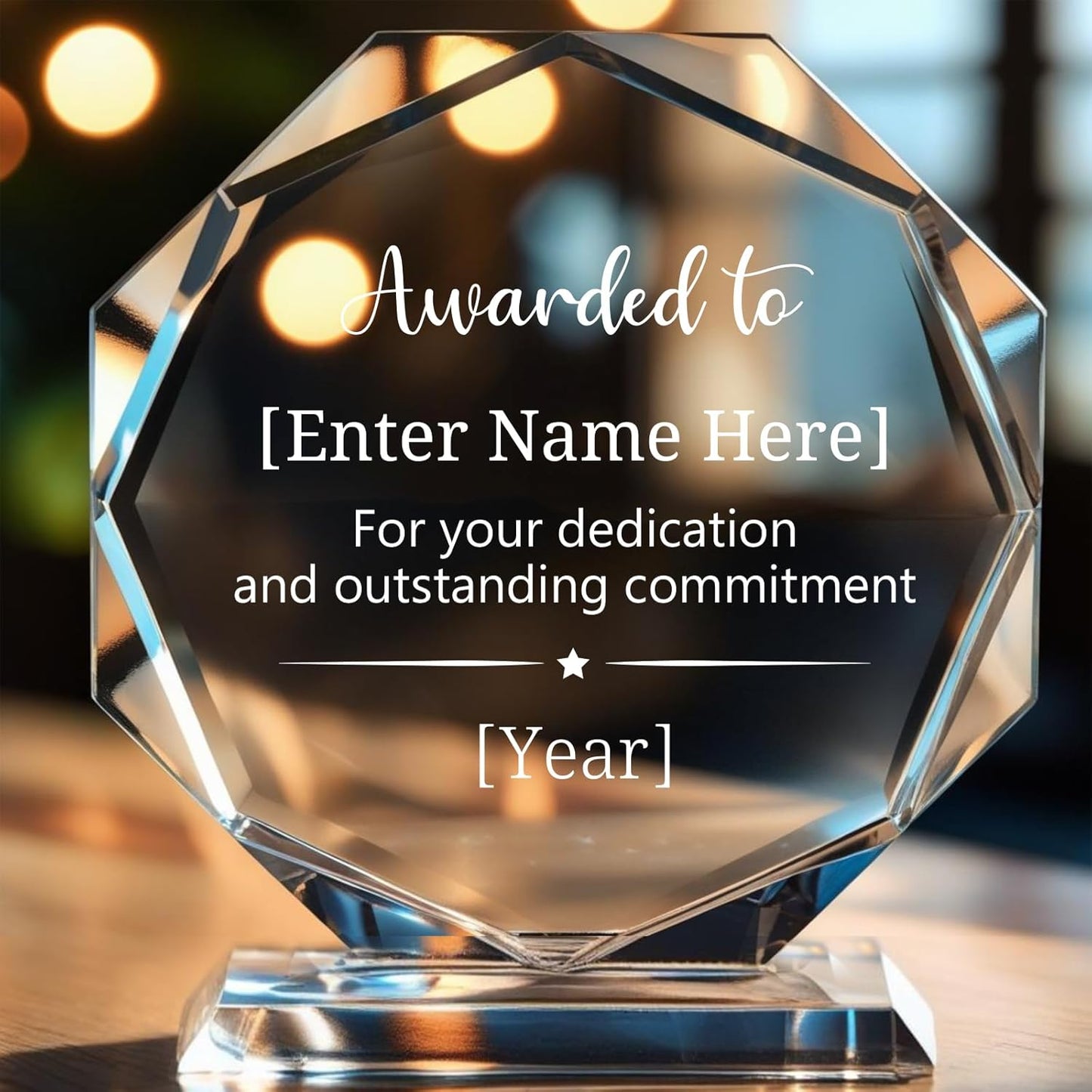 Personalized Crystal Trophy Award – Custom Awards and Trophies for Employees, Coworkers, Boss – Retirement, Farewell, Appreciation, Recognition Gifts – Custom Plaques