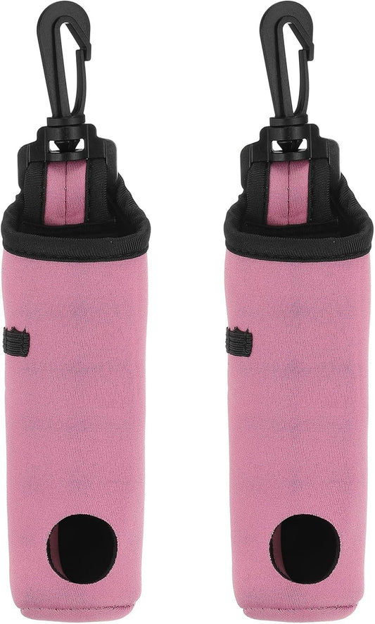 uxcell Golf Ball Carry Bag, Waist-Mounted Storage Bag Neoprene Golf Tee Holder Pouch with Lightweight Hook for Men and Women