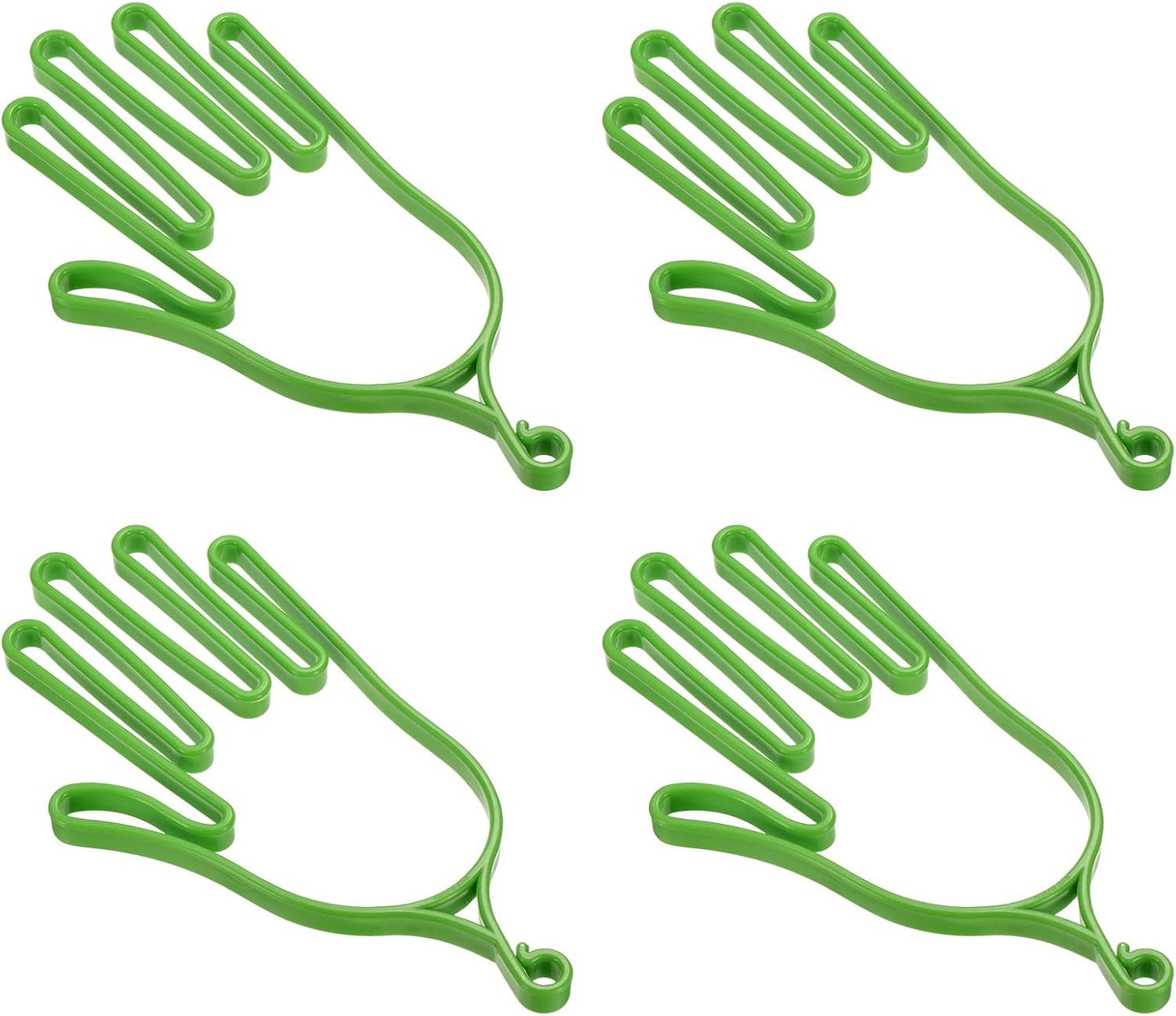 PATIKIL Golf Gloves Stretcher, 4 Pack Plastic Keeper Support Rack Holder Dryer Hanger Frame for Sports Gloves Maintenance, Green