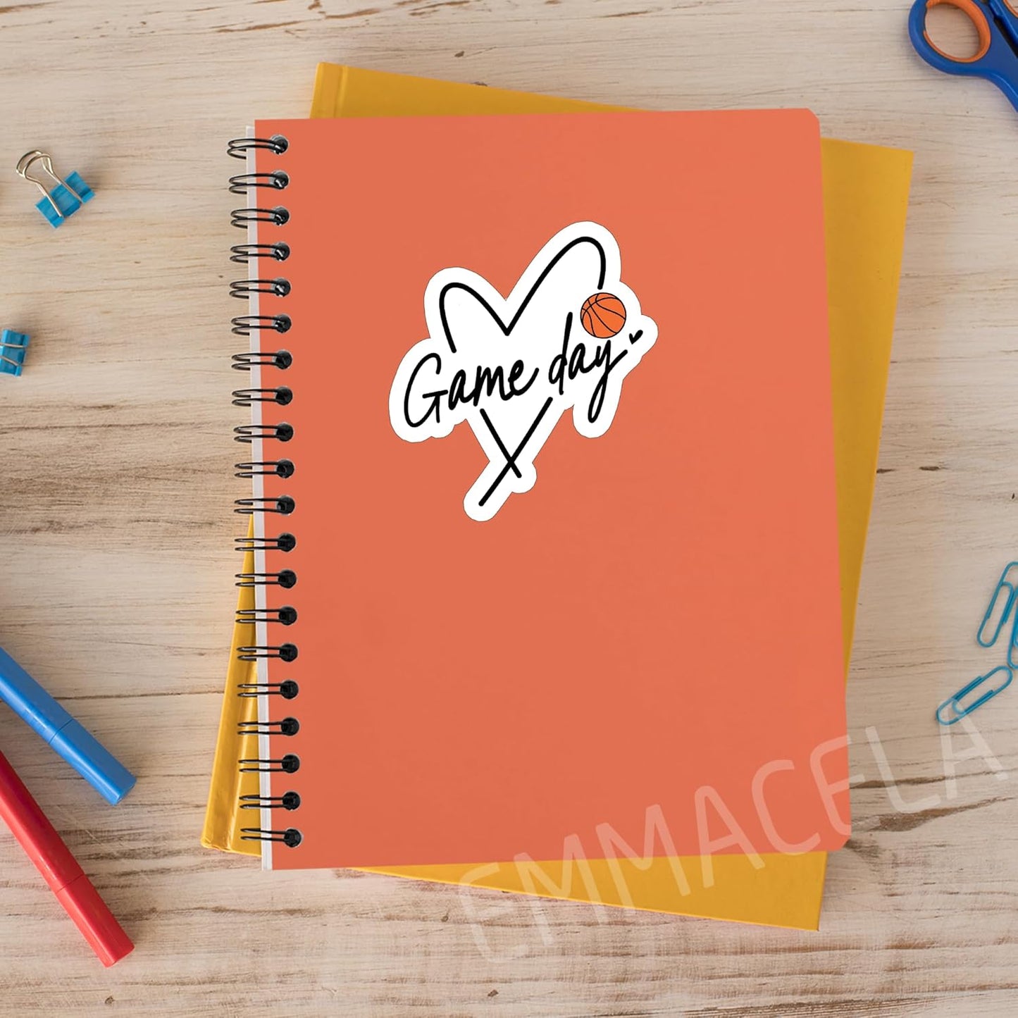 (3PCS) Basketball Stickers, Game Day Basketball Vinyl Decals for Girls Moms Players Teams Coaches, Waterproof Sticker for Tumblers, Water Bottles, Laptops - 3 x 2.5 Inch