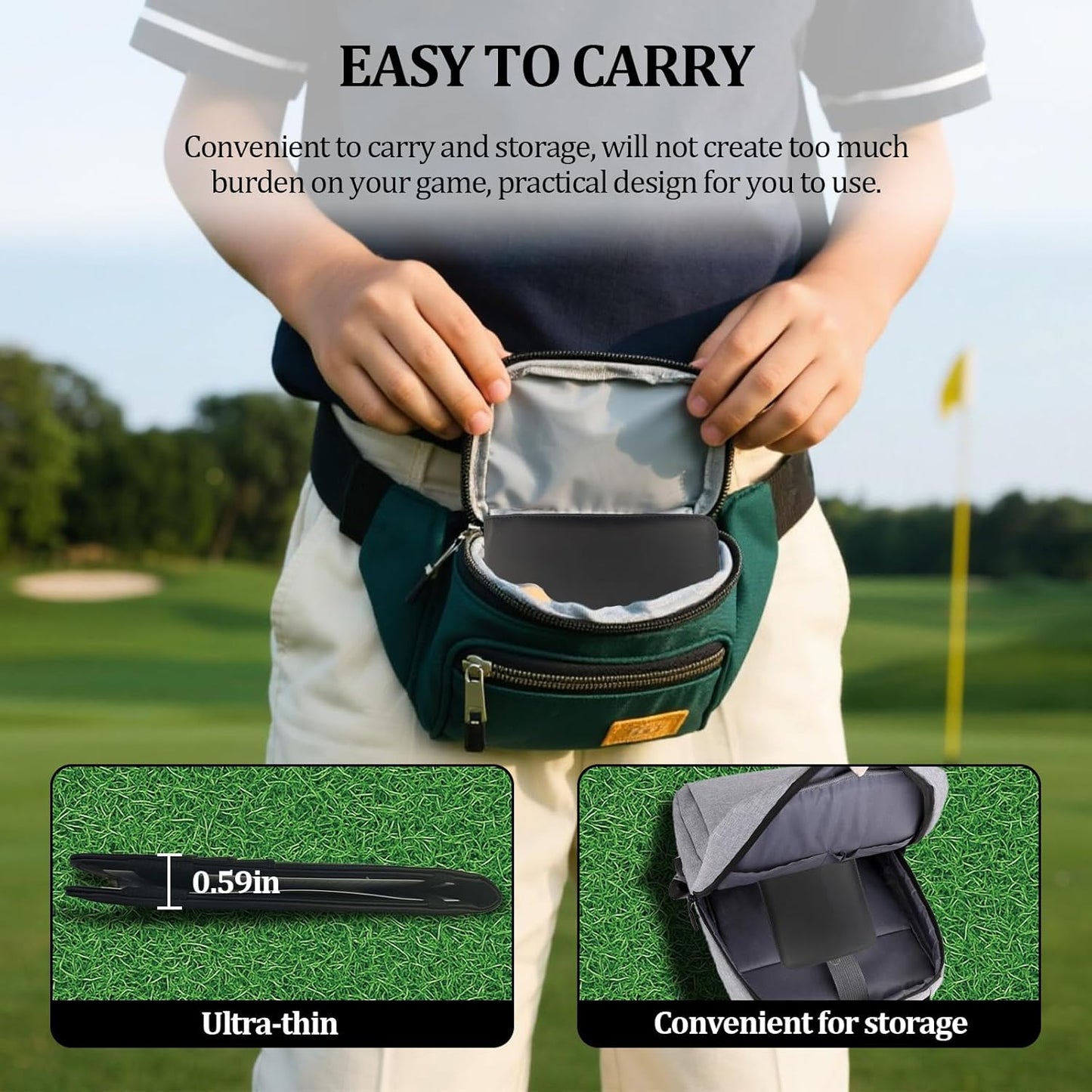 Leather Golf Scorecard Holder,Score Card Holder Golf,Yardage Book Cover,Golf Scorecard Book (Black)