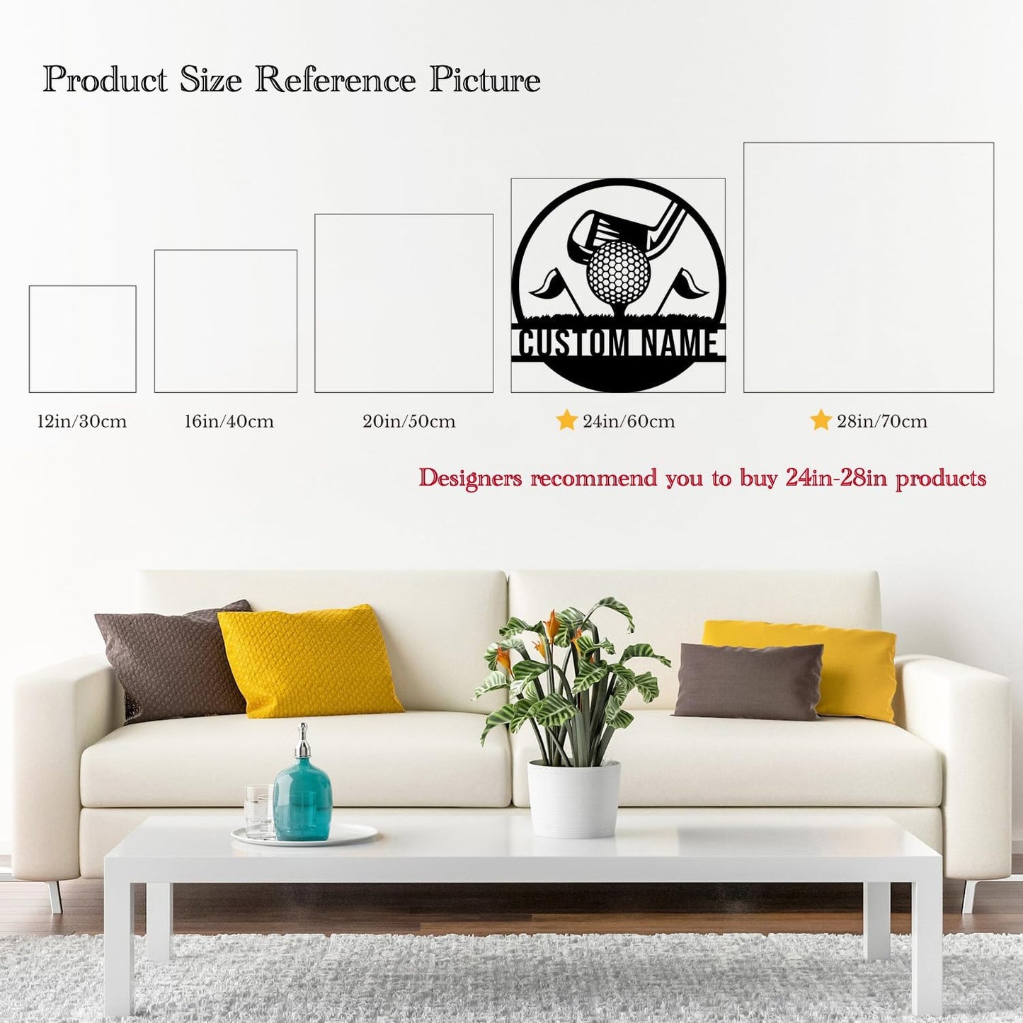 Custom Golf Metal Signs, Personalized Signage Wall Art Decor, Golfer Name Signs, Golf Metal Home Decor, Golf Club Signs (Style-2)