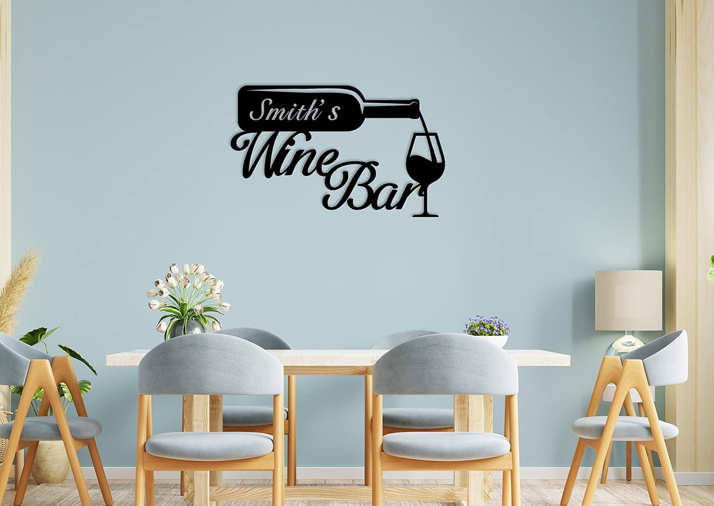 Personalized Wine Bar Sign, Custom Wine Bar Metal Wall Sign,Mother's Day Gift, Wine Glass Home Decor, Wine Decor, Wine Gifts