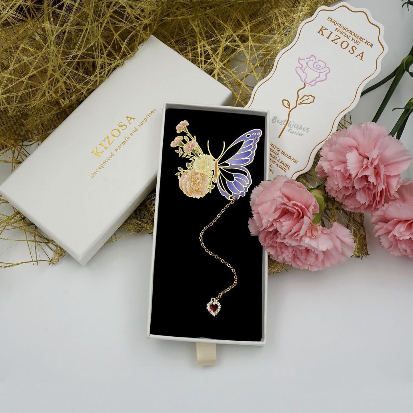 Butterfly Bookmarks for Women,Cute Funny Metal Bookmark,Unique Gifts Book Markers for Women Book Lovers,Teacher Appreciation Gifts,Valentine Mother's Day Christmas New Year Birthday Gift