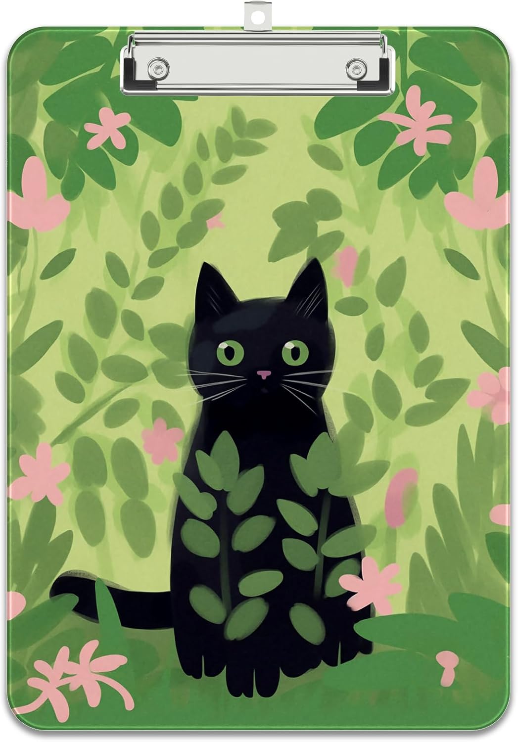 Rimilak Plastic Clipboards with Metal Clip, A4 Letter Size 9 x 12.5 in, Office Decorative for Students Women Men and Kids, Cute Custom Pattern, Kind Cat