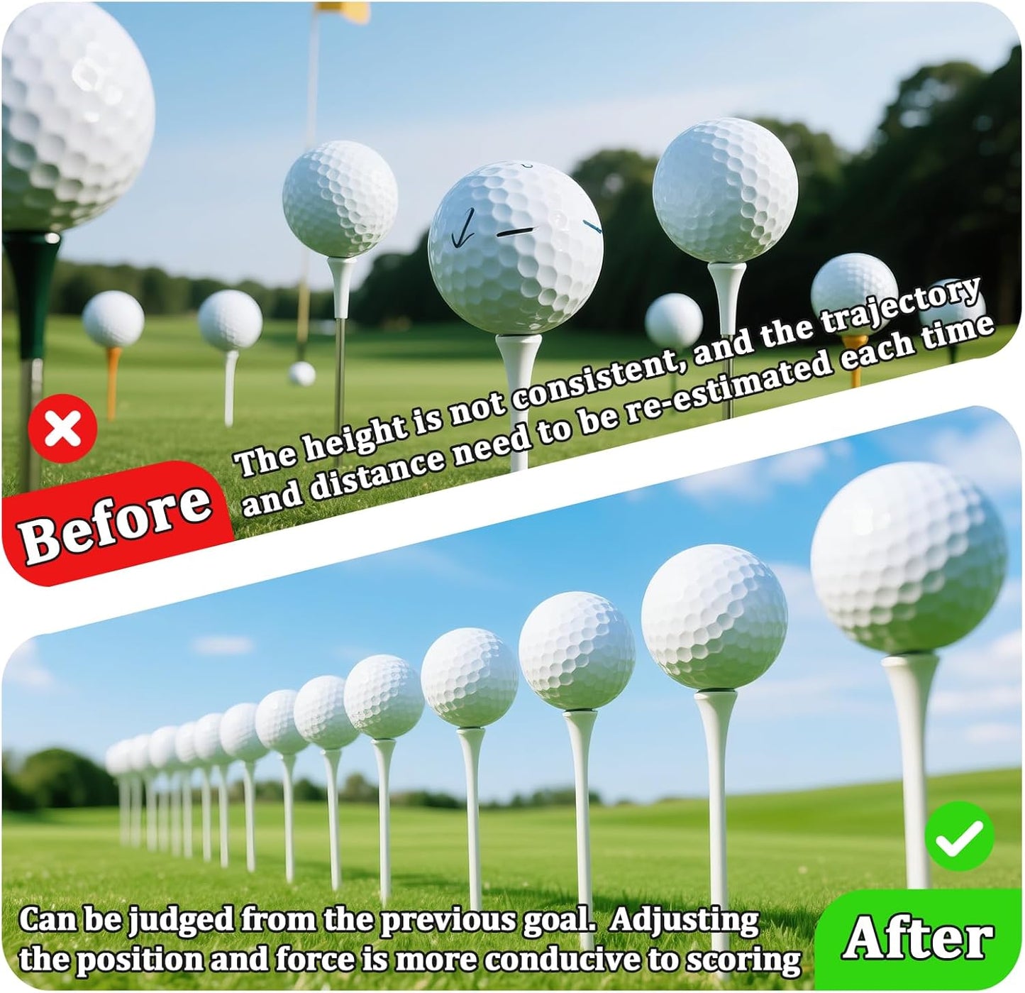 Golf Tee Height Adjuster - Premium Tee Height Setter Elevator Tool Height Measuring Device for Consistent Drives, Durable Golf Tee Height Tool for Practice and Play