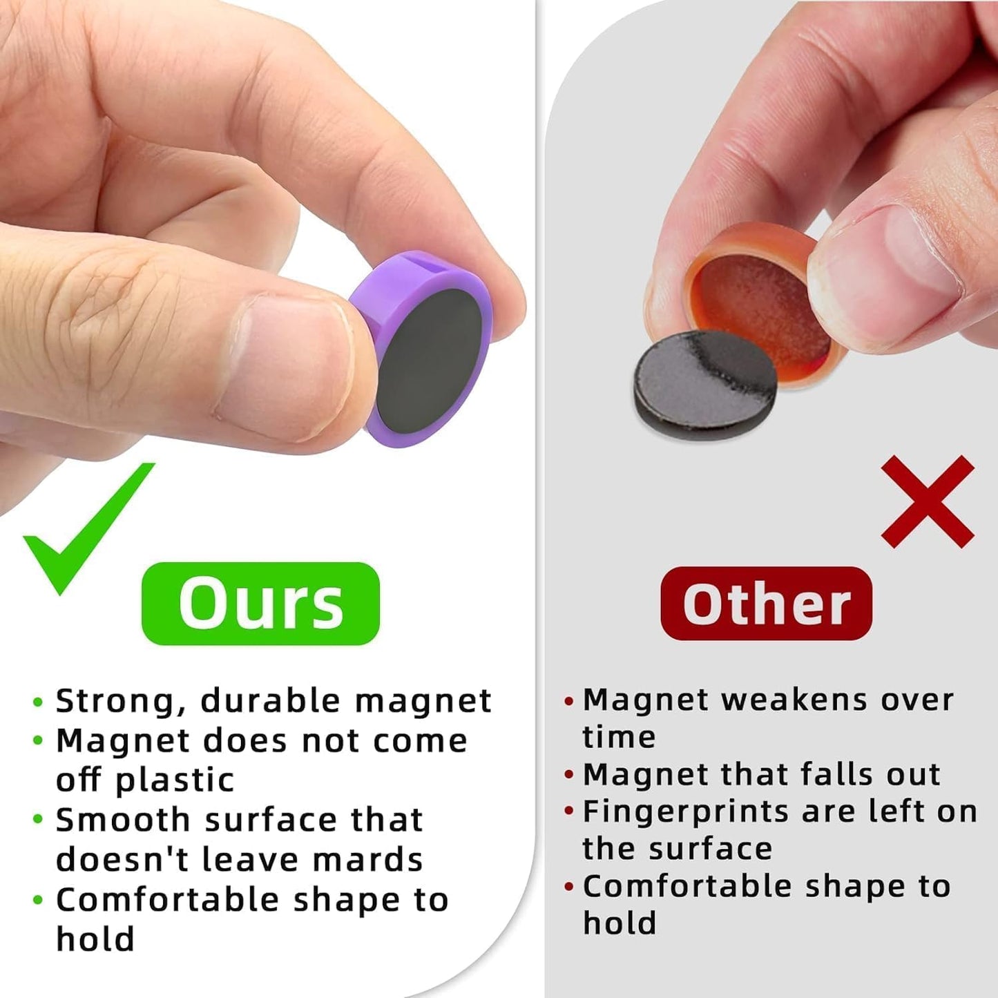 Qualsen Refrigerator Magnets - 30pcs Strong Mini Magnets for Fridge, Whiteboard, Locker & Kitchen - Sky Blue