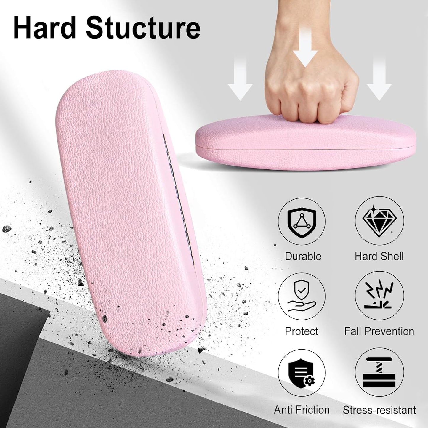 RayLove Glasses Case, Unisex Hard Shell Eyeglass Case, PU Leather Protective Hard Eye Glasses Cases with Eyewear Accessories