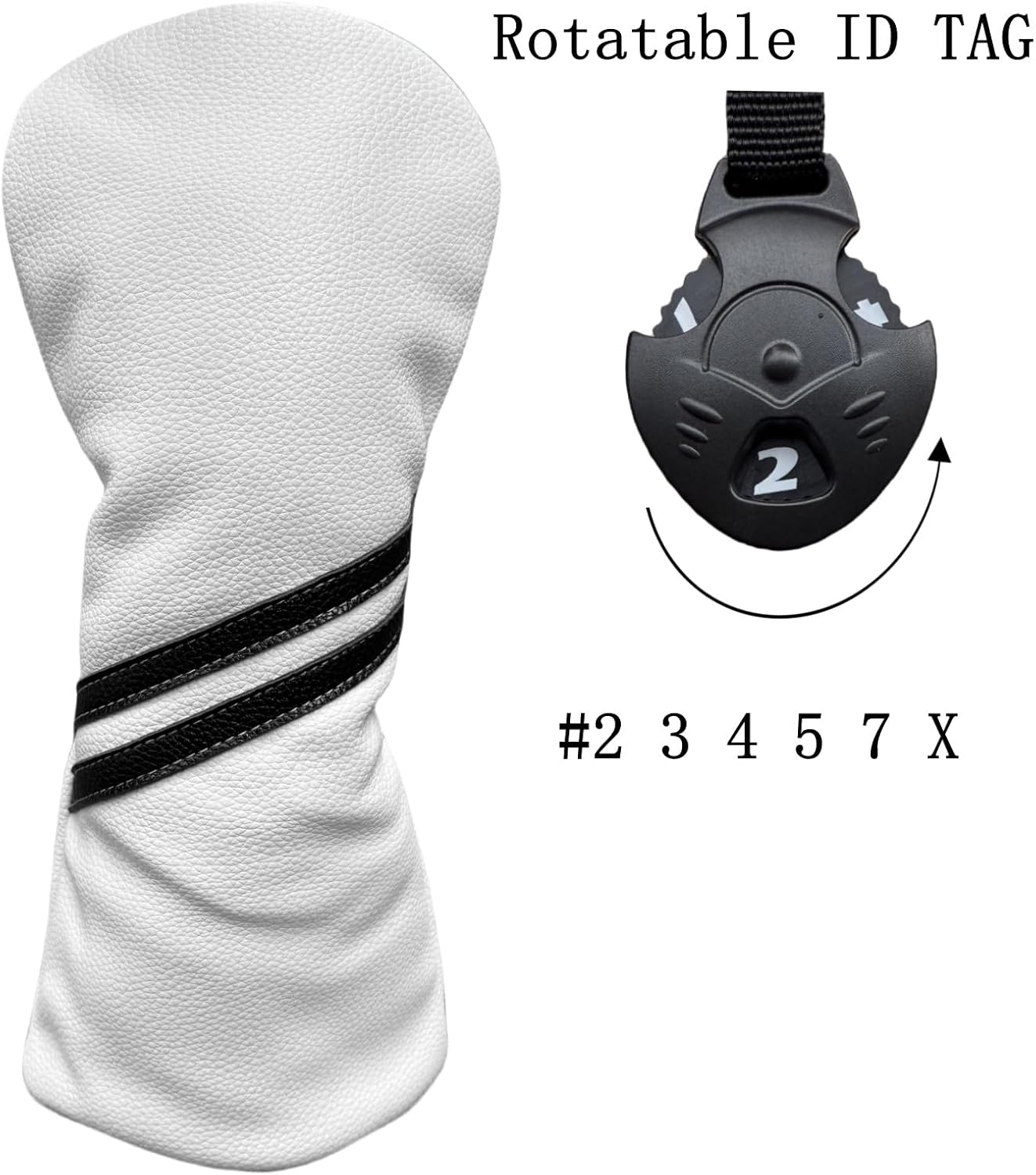 Golf Club Covers Headcovers Set for Driver and Woods Soft Faux Leather Golf Accessories for Men Women Golfer Gifts Set Golf Club Protective Case 1 3 5 H or Set for 1 3 5 Woods