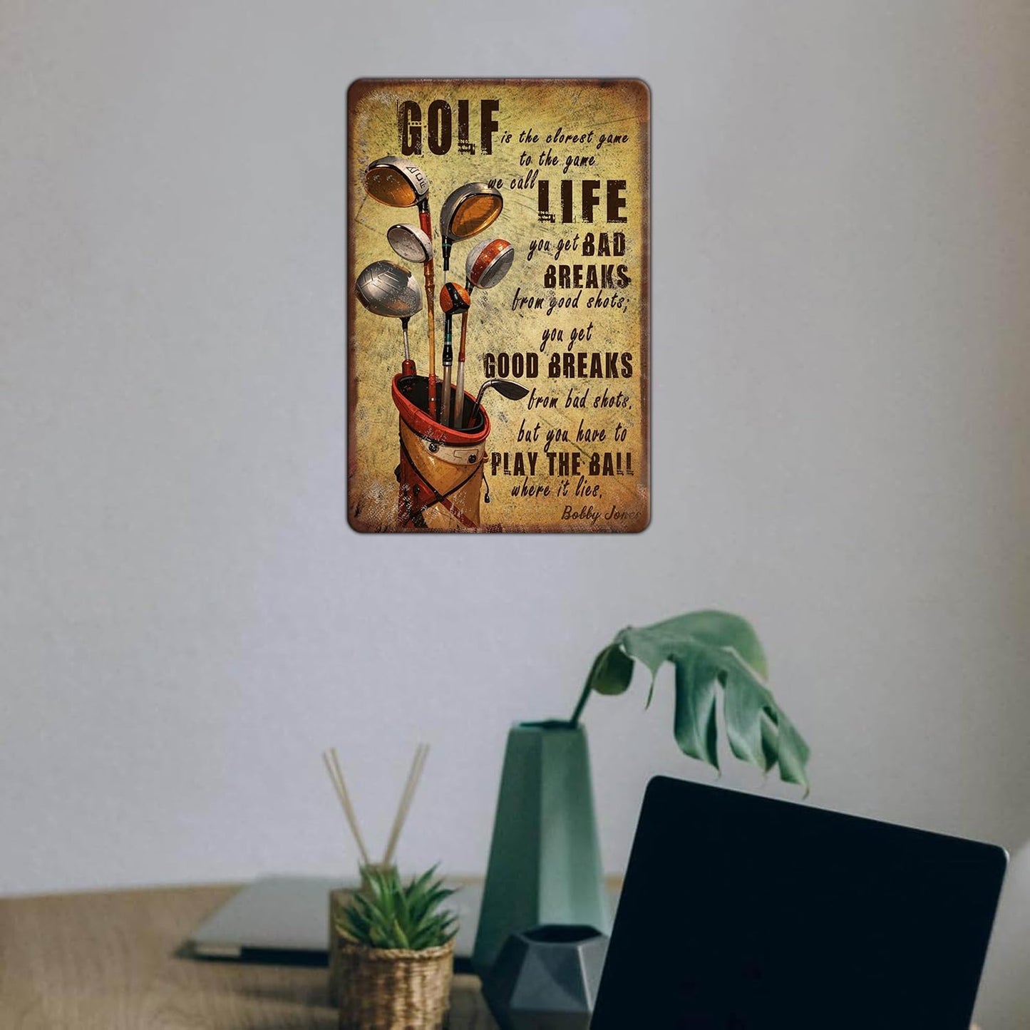 Vintage Golfing Golf Life Metal Tin Sign 12x16 Inch for Home Club Man Cave