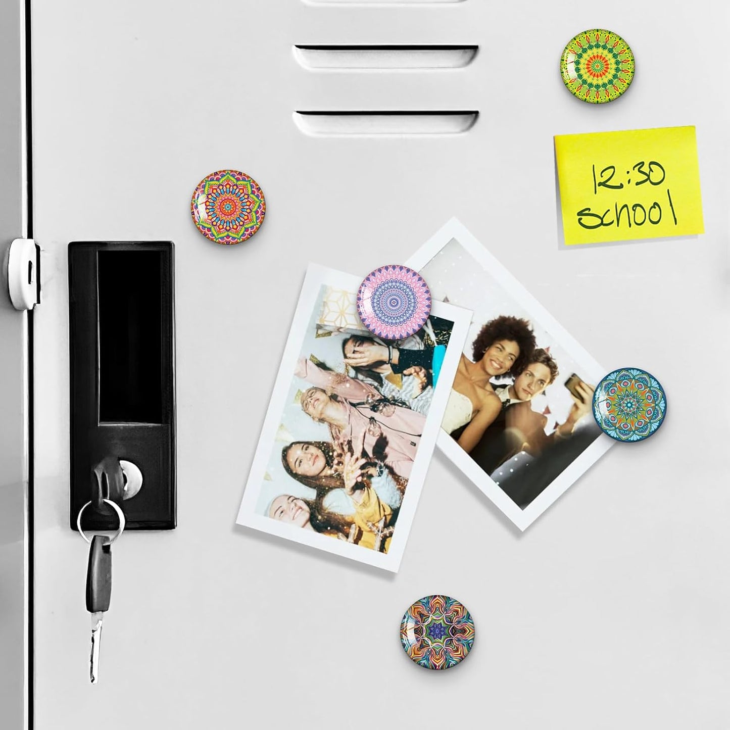 MORCART 16PCS Fridge Magnets, Cute Mandala Magnets for Refrigerator, Whiteboard, Decorative Magnetic Board, Cabinets, Classroom, Office Cubicle, School