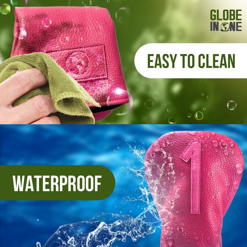 Premium Golf Club Head Covers Set of 4 Fits Drivers Fairways Hybrids 1, 3, 5 and X