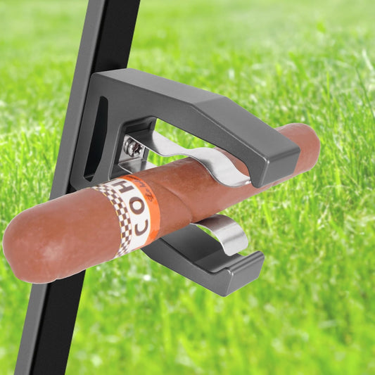 JIAYAN Magnetic Holder for Golf Cart Aluminum Alloy & Stainless Steel Clip Equip with Loop Strap Fit for Golfing, Fishing, Grilling, Camping Golf Accessory for Golf Lovers (Gray)