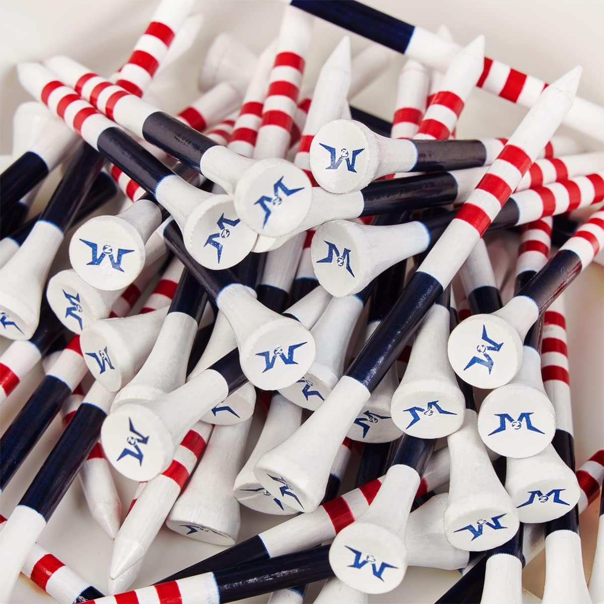 MAZEL Natural Wood/Bamboo Golf Tees 2 3/4 Inch & 3 1/4 Inch,Pack 50 or 120,Reduce Friction & Side Spin,More Stable Golf Tees