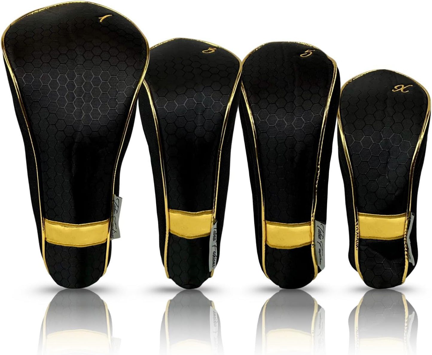 Taboo Fashions Monaco Golf Club Covers for Women - Numbered Golf Headcovers Set for Driver, Fairway and Hybrid Clubs - Weather Resistant, Pack of 4