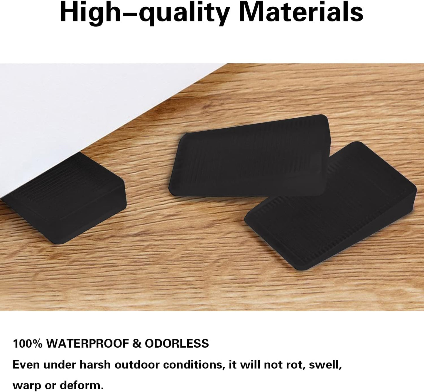 8 Pcs Black Shims, Shims for Leveling Furniture, Trimmable Hard Wedges Table Shims, Plastic Wedge Toilet Shim, Furniture Leveler Wedges, Rubber Texture, Perfect for Level Uneven Doors, Floors