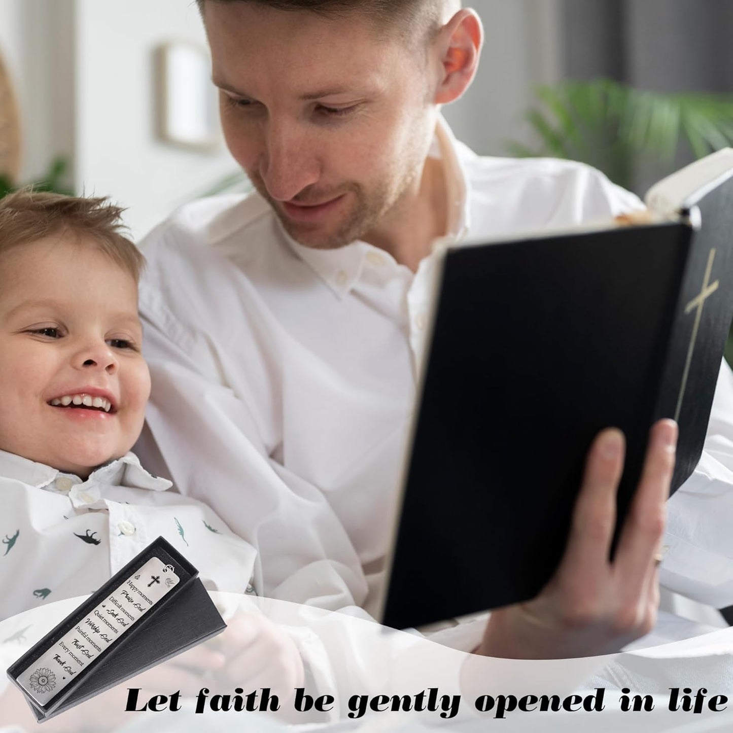 Sunflower Christian Bookmark Gifts for Women - Metal Bible Book Marks with Every Moment Thank God Prayer Quote, Catholic Faith Gift for Baptism First Communion Birthday Christmas