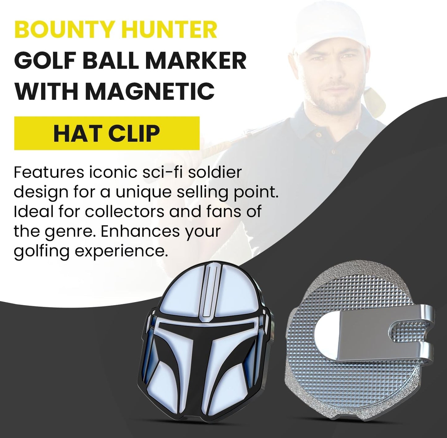 K9King Funny Golf Ball Marker with Magnetic Hat Clip – Unique Durable Enamel Ball Marker – Enhanced Golfing Fun Waterproof Scratch Free Golf Accessories and Gifts for Golfers