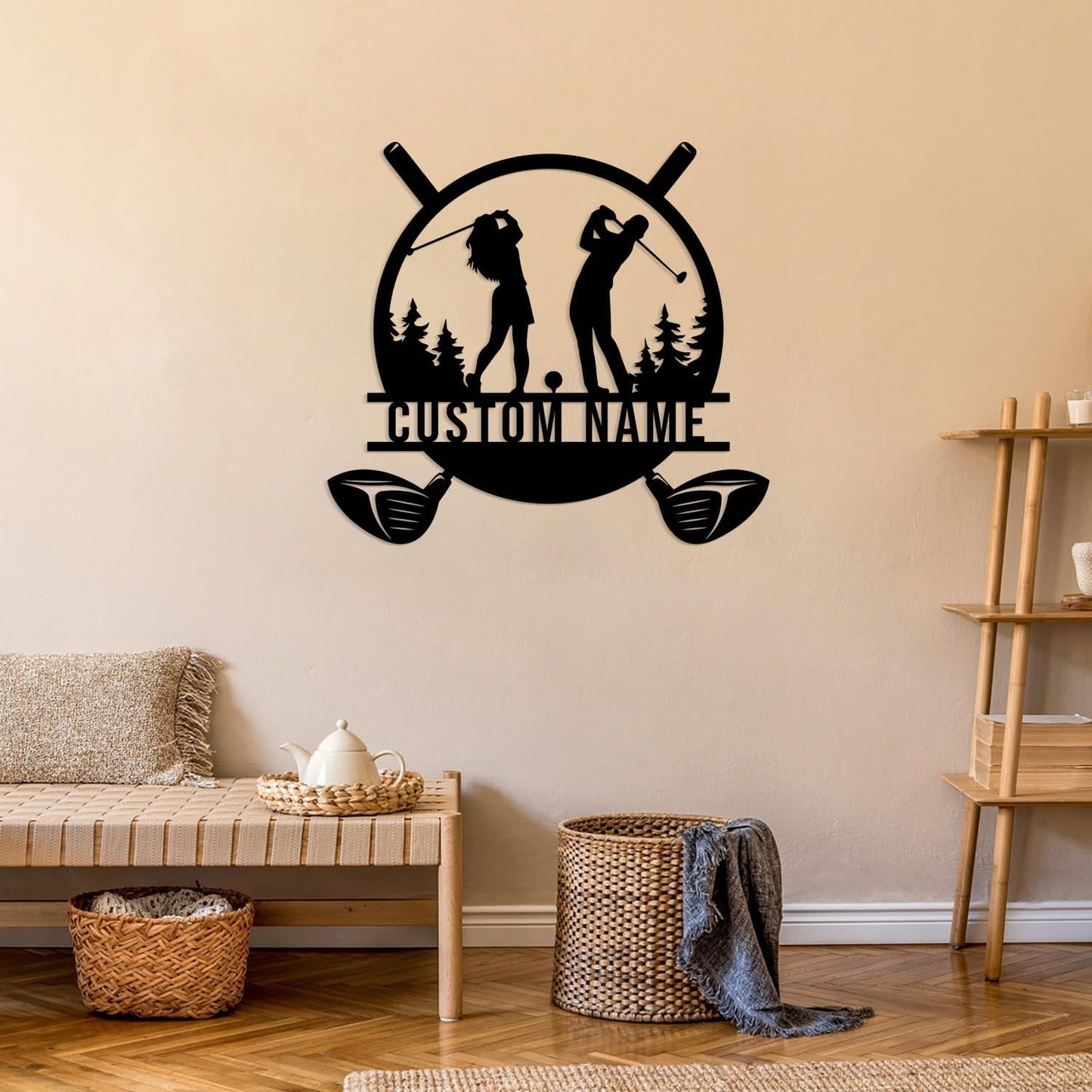 Custom Golf Metal Signs, Personalized Signage Wall Art Decor, Golfer Name Signs, Golf Metal Home Decor, Golf Club Signs (Style-4)