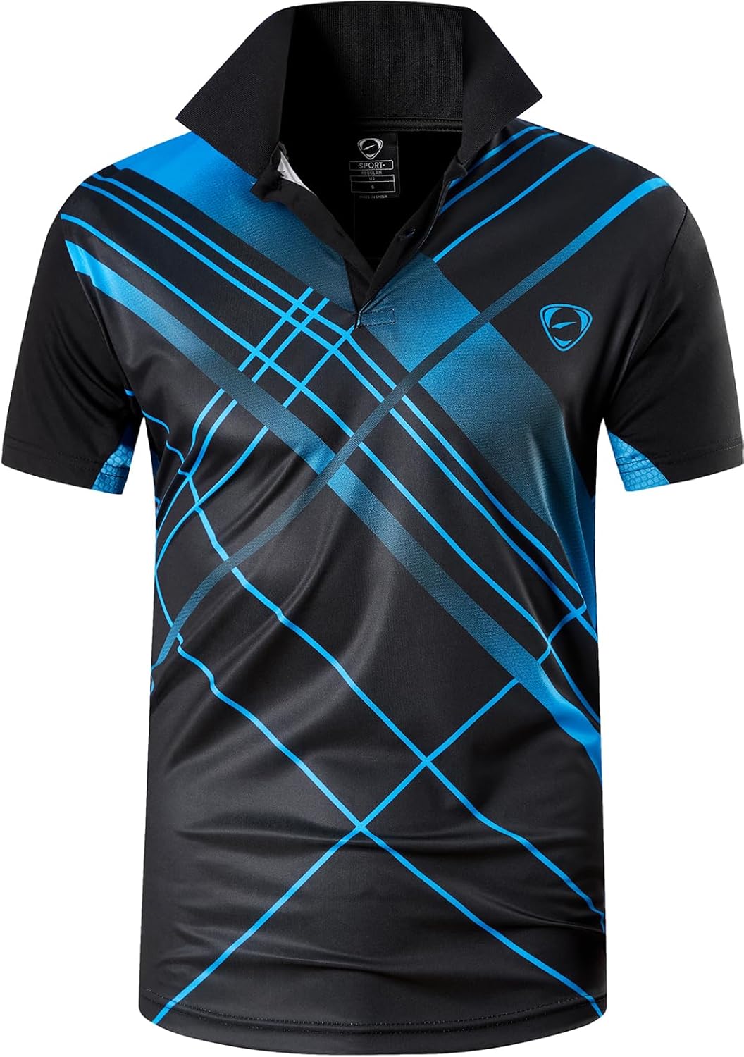 jeansian Men's Sport Outdoor Quick Dry Fit Short Sleeves Polo Tee Shirt Tshirt T-Shirt Tops Golf Tennis Bowling LSL195