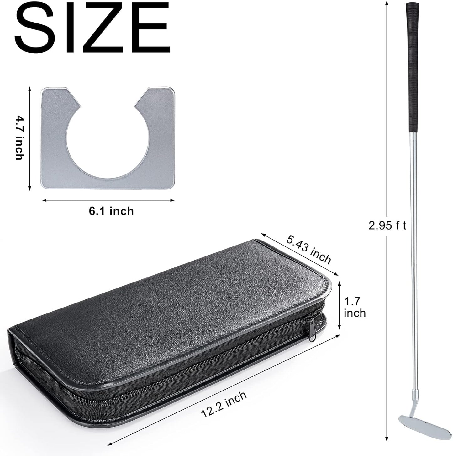 Mini Indoor Putting Green - Potty Putter Game with Putter, Hole Cutter, Putting Cup Office Golf Kit