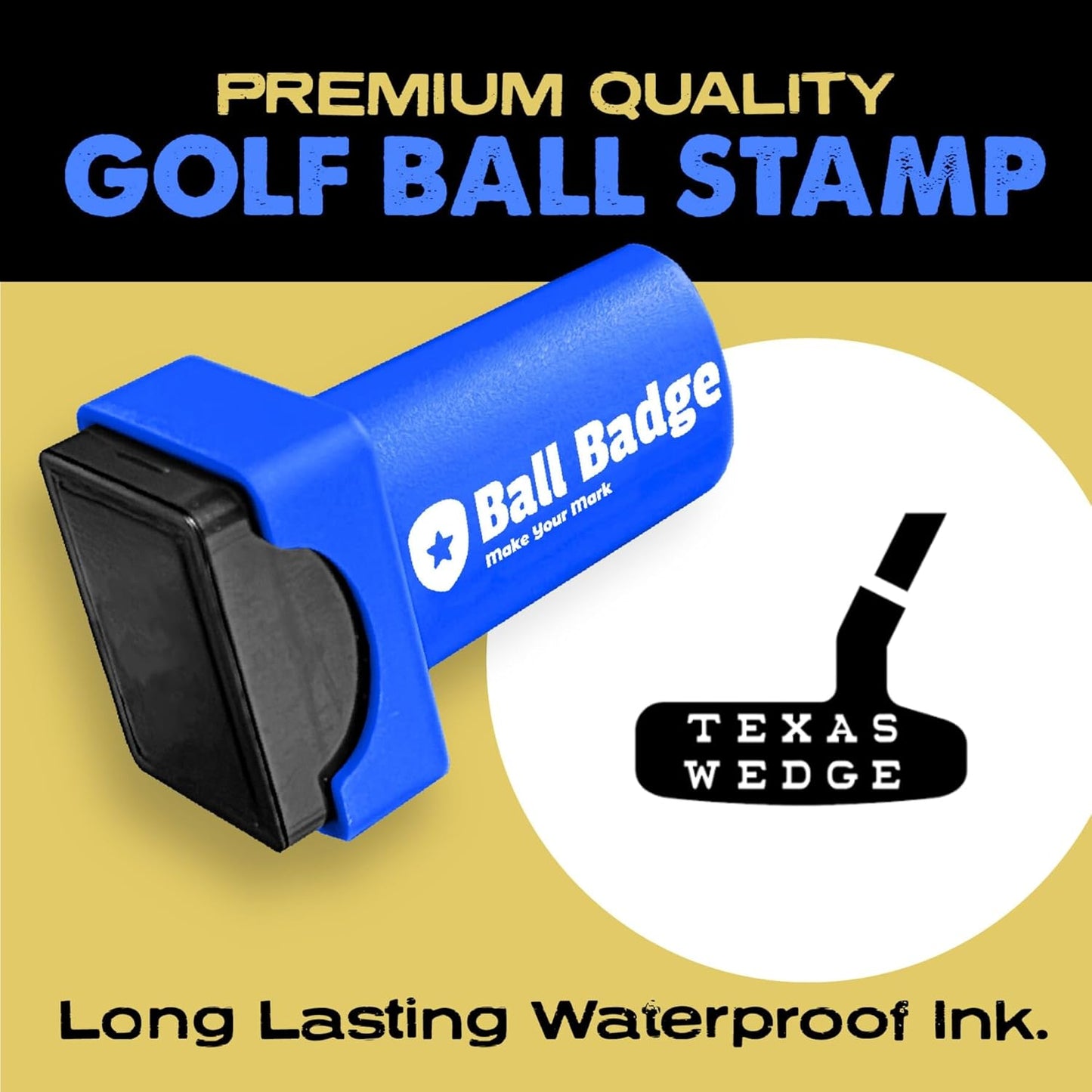 Ball Badge - Golf Ball Stamp (The Golf Series), Golf Ball Marker, Reusable Golf Ball Marking Tool to Identify Golf Balls