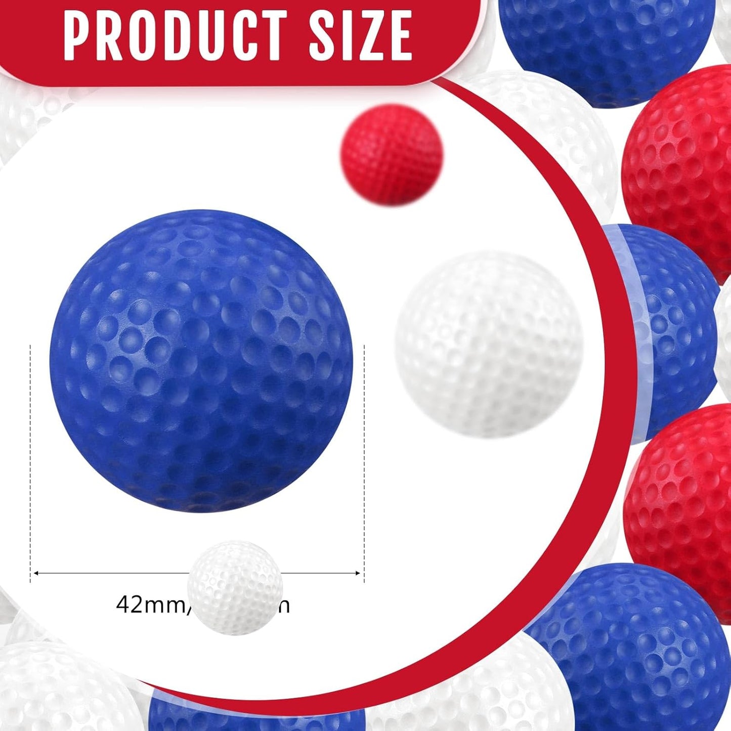 Junkin 80 Pcs Foam Golf Balls Rubber Practice Balls Realistic Feel and Flight Sport Training for Indoor or Outdoor Backyard Golf Training