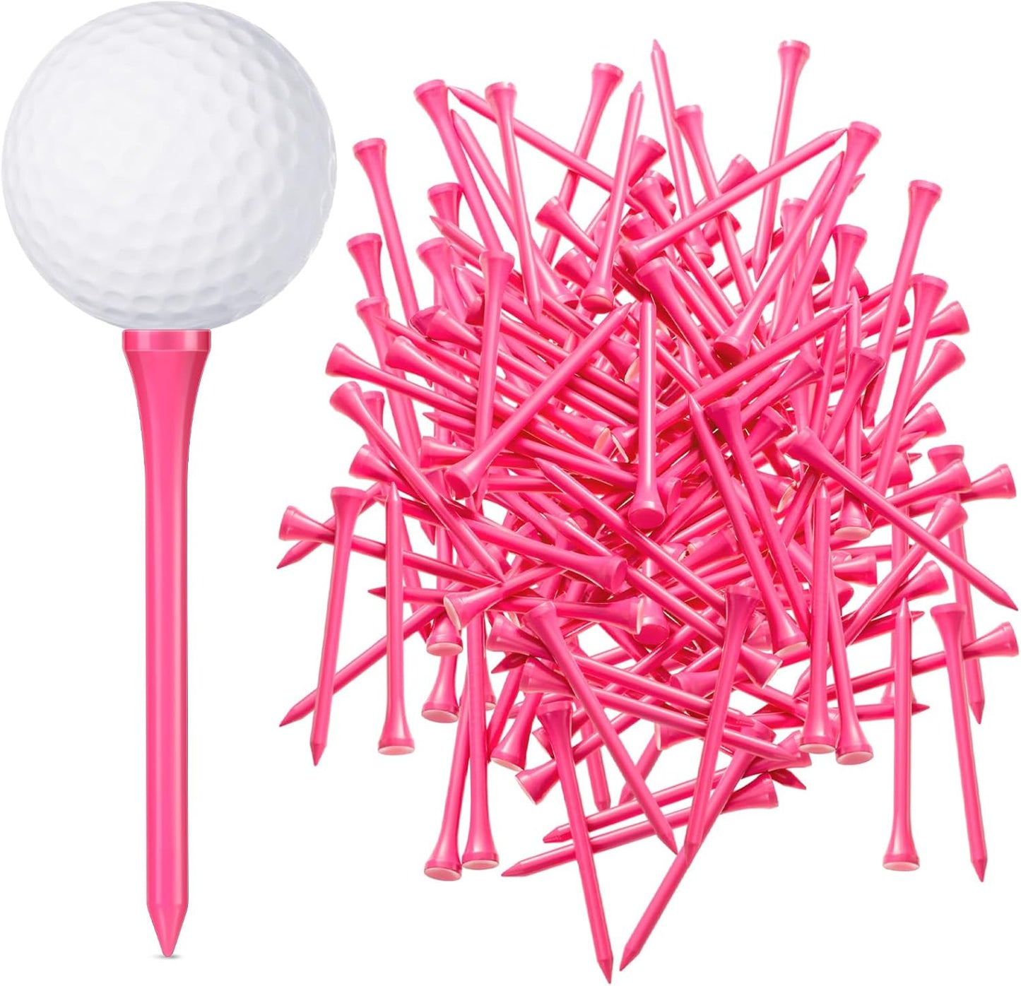 Jenaai 200 Pcs Golf Tees Bamboo Golf Tees Professional Golf Tees Bulk for Women Golf Club Accessories