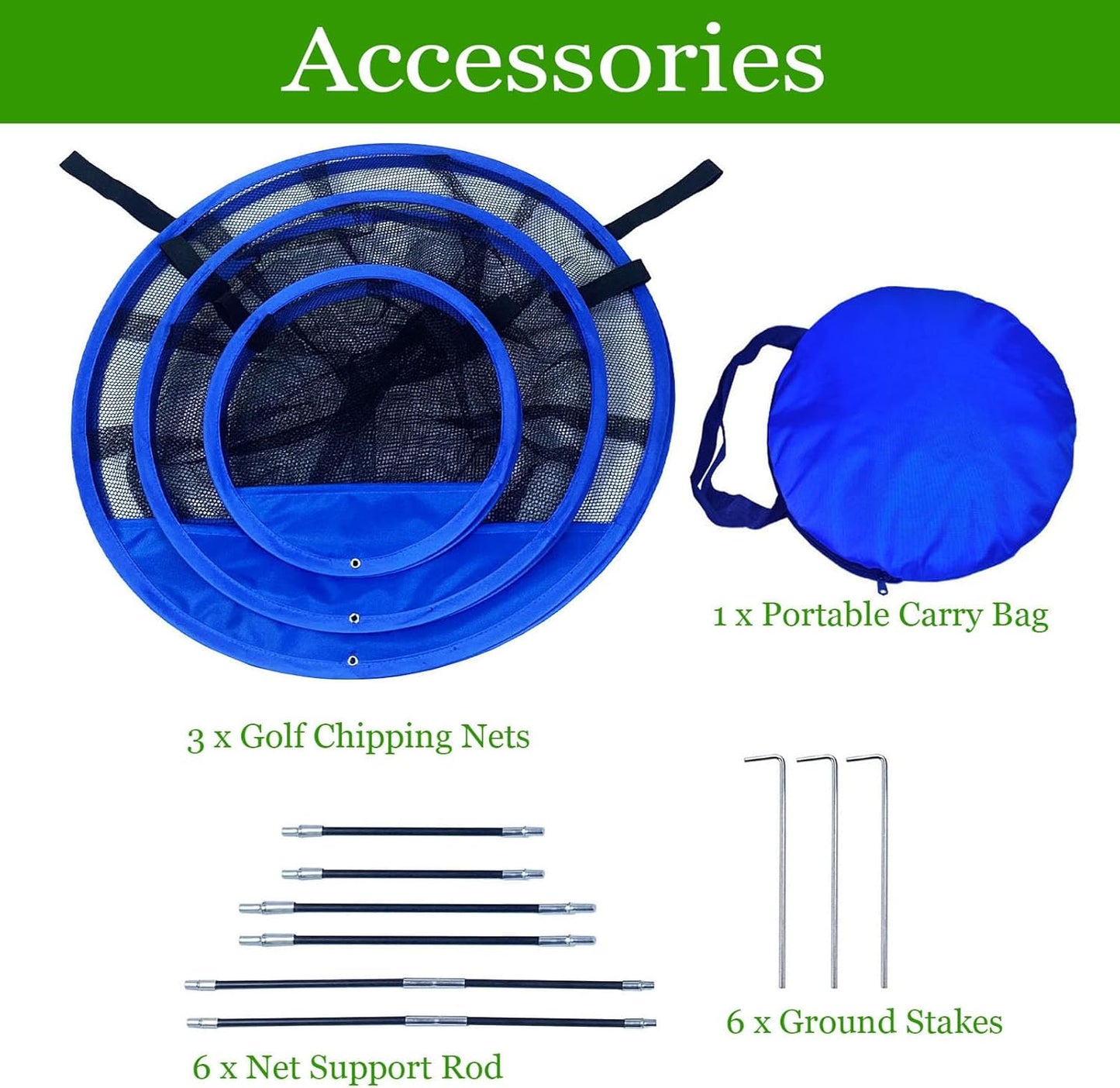 Golf Chipping Net, Pop-Up Practice Net with Carry Bag, Foldable Backyard Target for Indoor & Outdoor Golf Game, Gift for Men, Adults & Teen Golfers