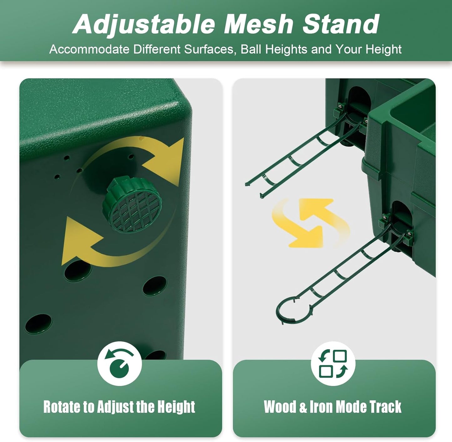 Automatic Golf Tee Machine with 9 Club Slots, Golf Ball Dispenser (Holds 100 Balls), No Electricity Needed – Golf Training & Practice Pitching Aid with 3 Batting Stands