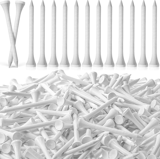 Mudder 600 Pack Golf Tees Bulk Wooden Golf Tees Wood for Men Balls Accessories