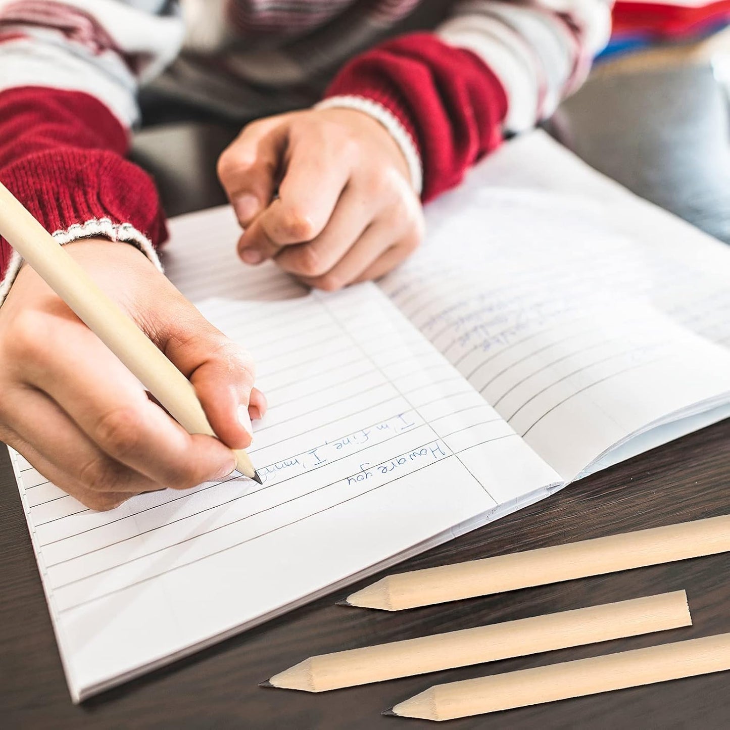 Fuutreo 200 Pcs Golf Pencils Bulk 2 HB Mini Half Pencils Christmas Round Pre Sharpened Natural Wooden Short Gift for Bridal Shower Wedding Boss Employee Gift Supplies, 3.5 Inch