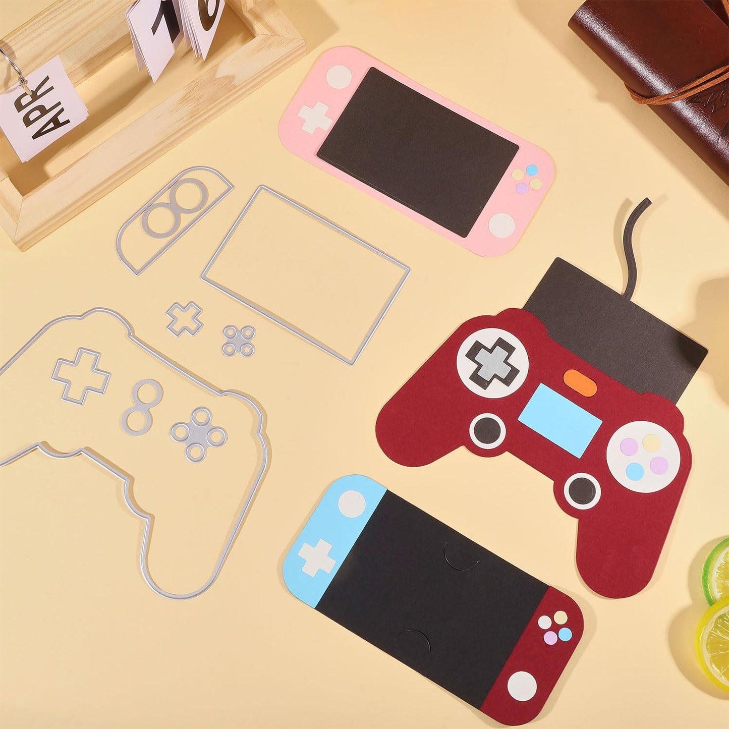 GLOBLELAND Game Console Gift Card Holder Cutting Dies for Card Making Game Machine Cut Die for DIY Scrapbooking Journal Embossing Paper Craft Decor