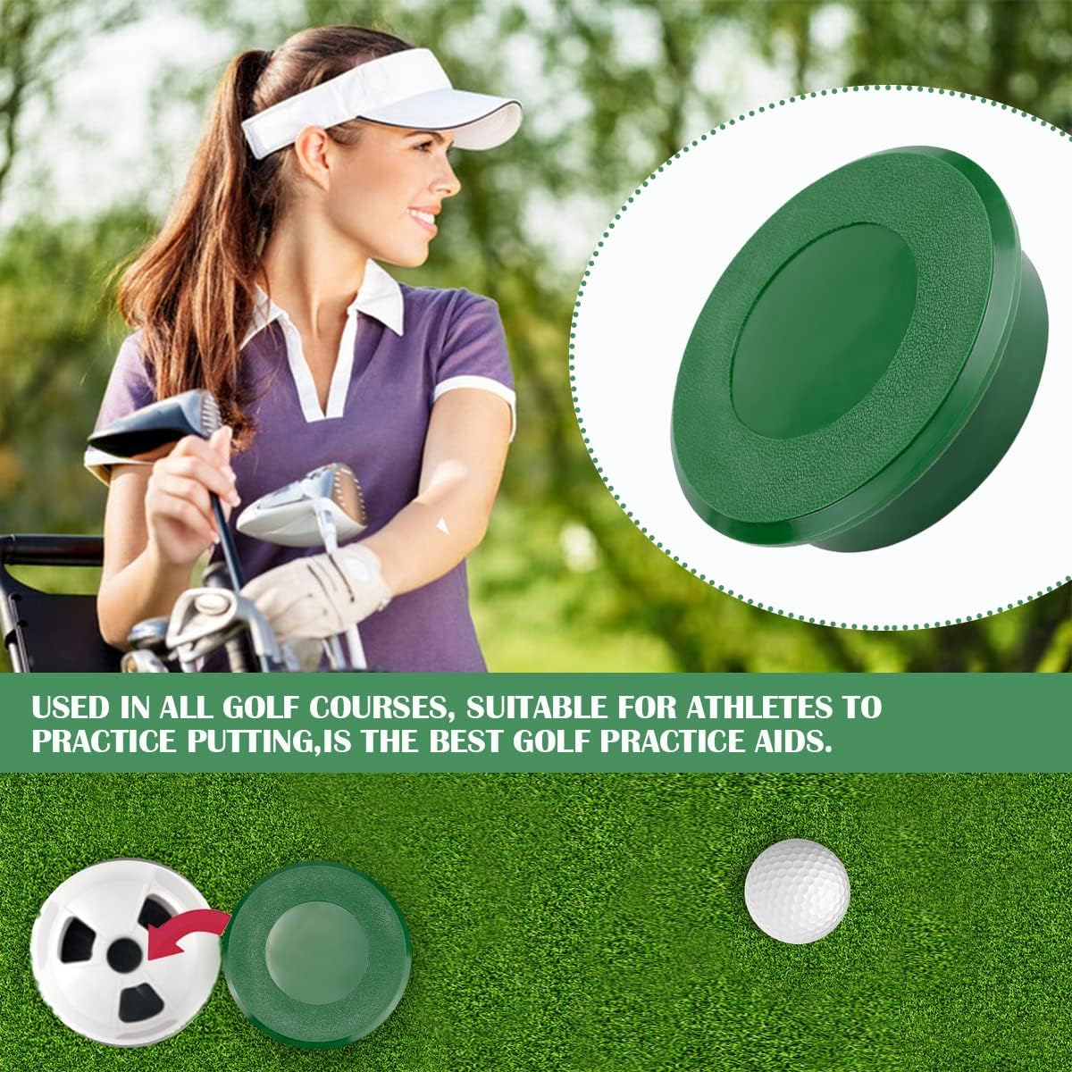 Golf Hole Cup Cover Putting Green Cup Cover for Yard Garden Backyard Outdoor Golf Practice