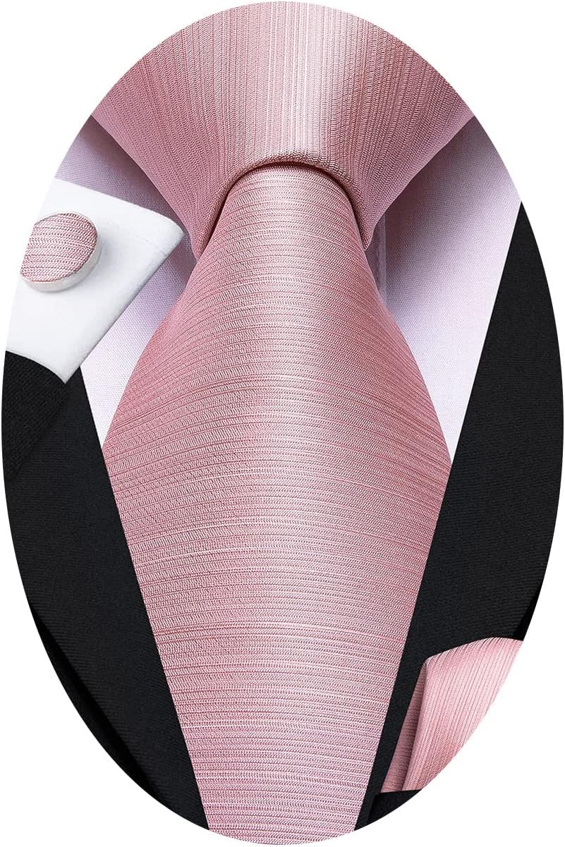 Hi-Tie Men 63inches Tie Set Extra Long Necktie Paisley Tie Pocket Suqare Cufflinks Big and Tall Men Tie