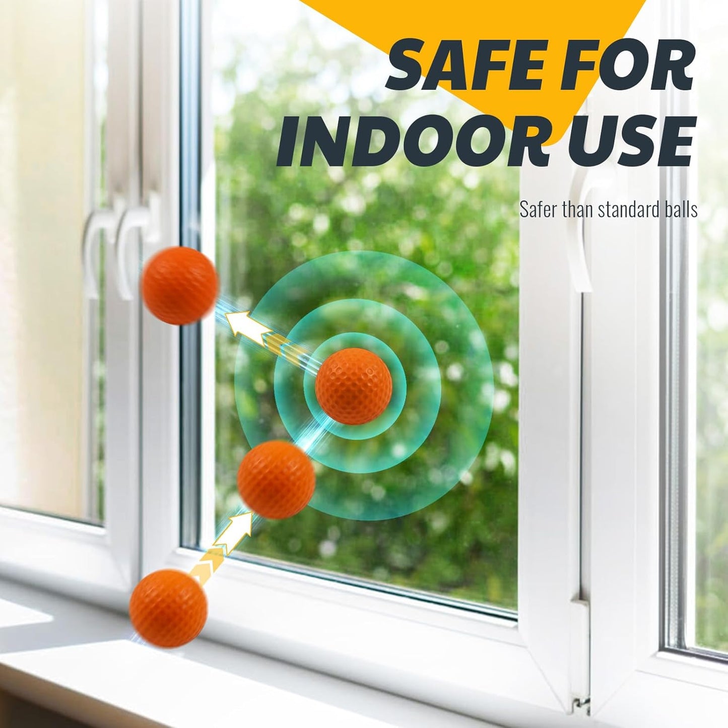 JAYA 24 Pack Foam Golf Practice Balls, Realistic Feel and Limited Flight, Soft for Indoor or Outdoor Training