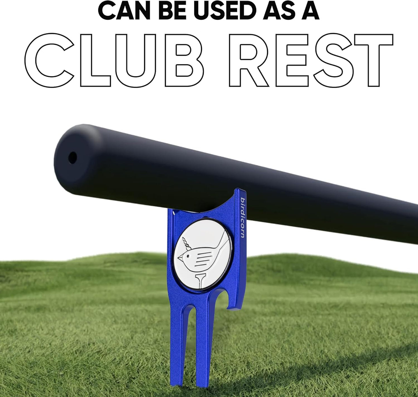 Birdicorn Golf Divot Repair Tool & Golf Ball Marker 6-in-1 Golf Divot Tool